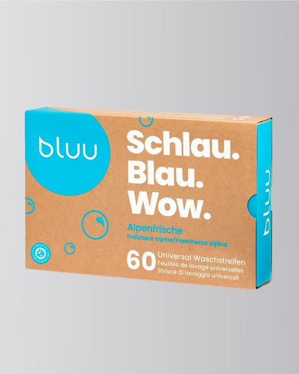 bluu 60 bandes de lavage universelles fraîcheur alpine
