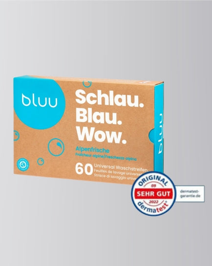 bluu 60 bandes de lavage universelles fraîcheur alpine