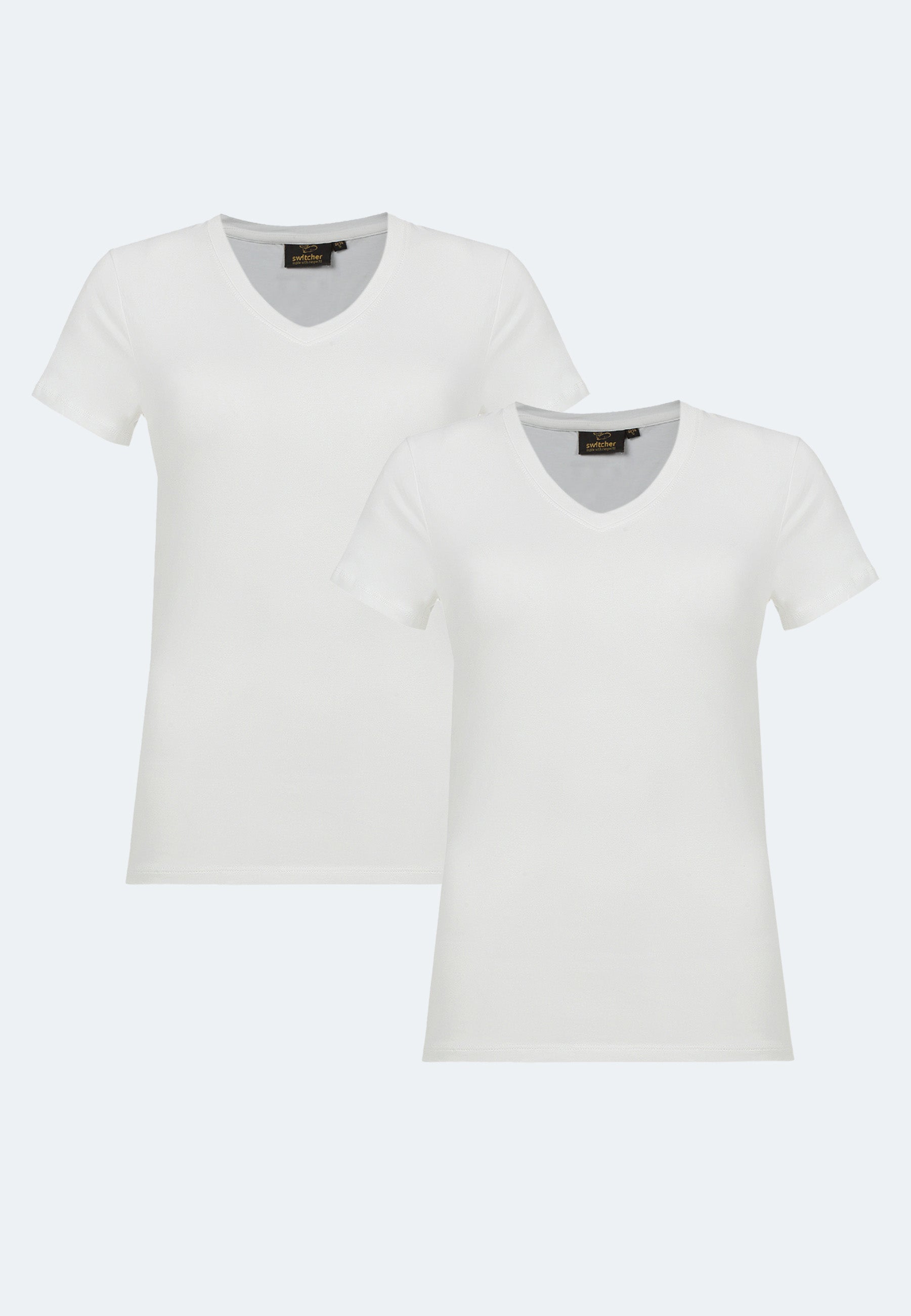 Lot de 2 t-shirts stretch col V Giorgia
