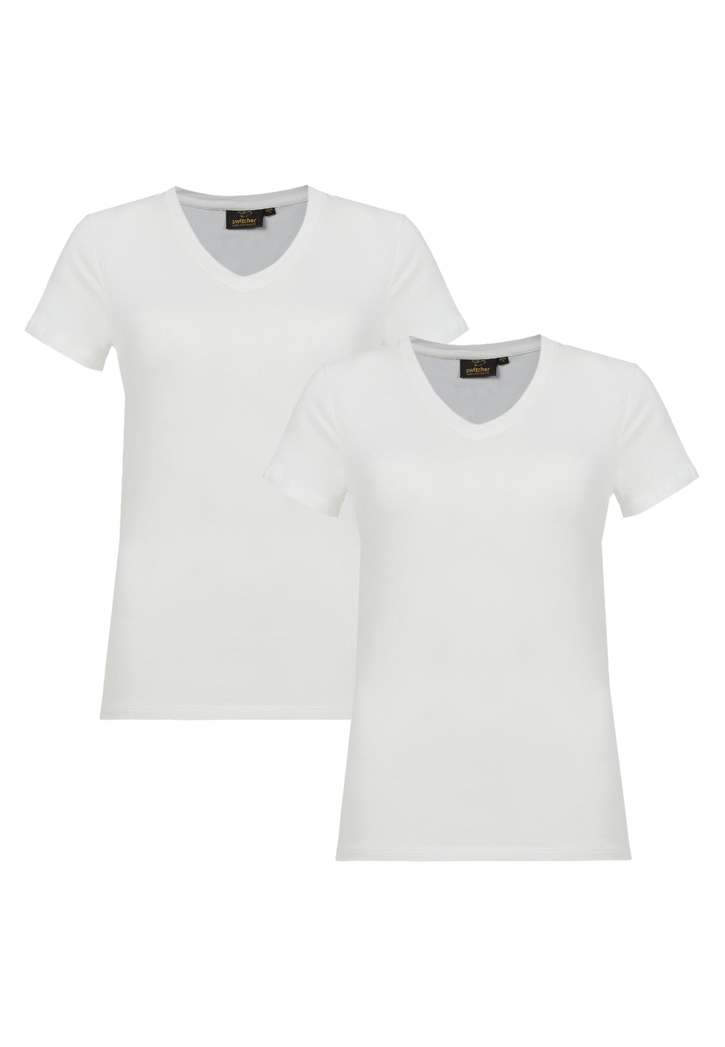 Lot de 2 t-shirts stretch col V Giorgia