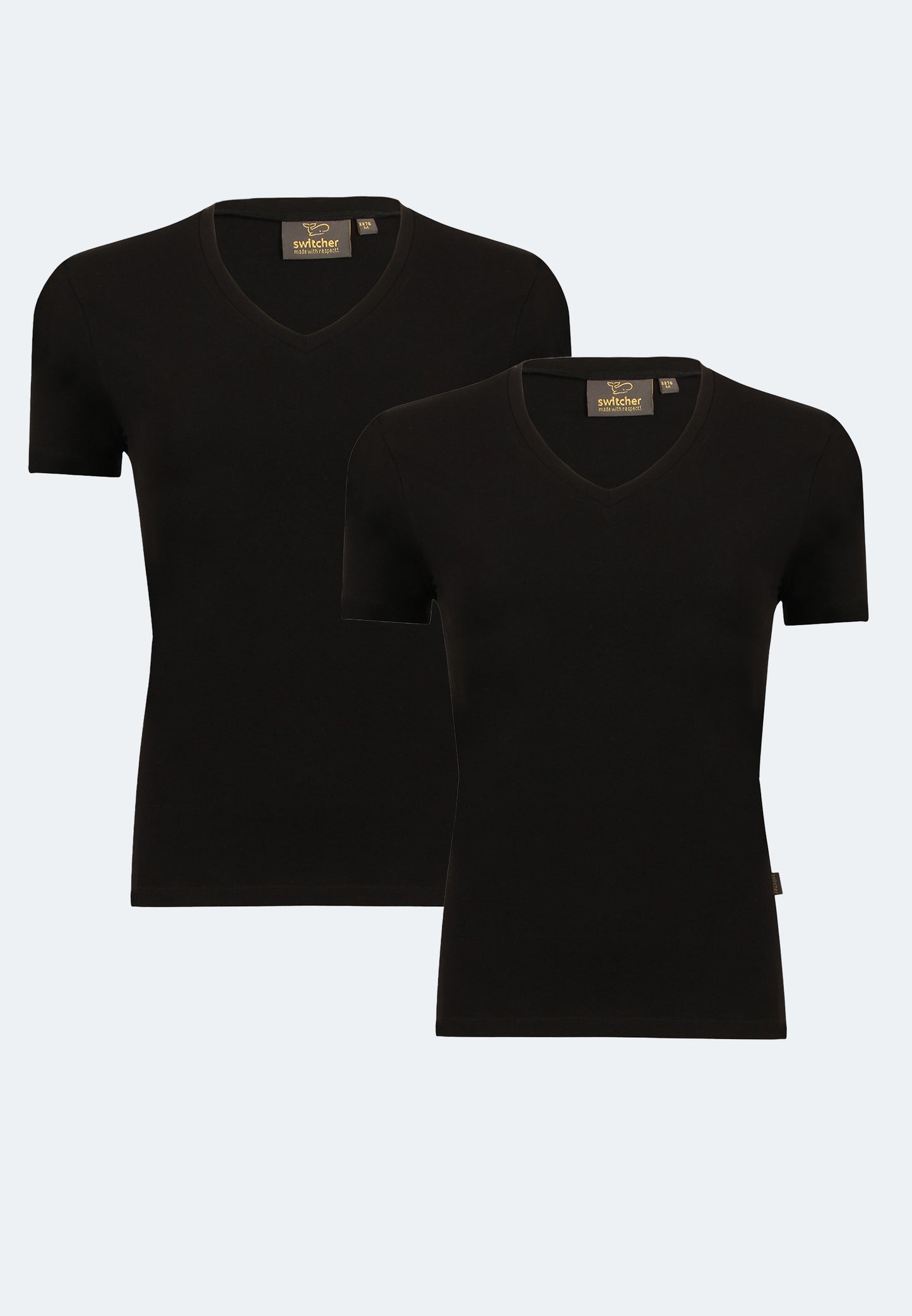 Lot de 2 t-shirts stretch col V Giorgia