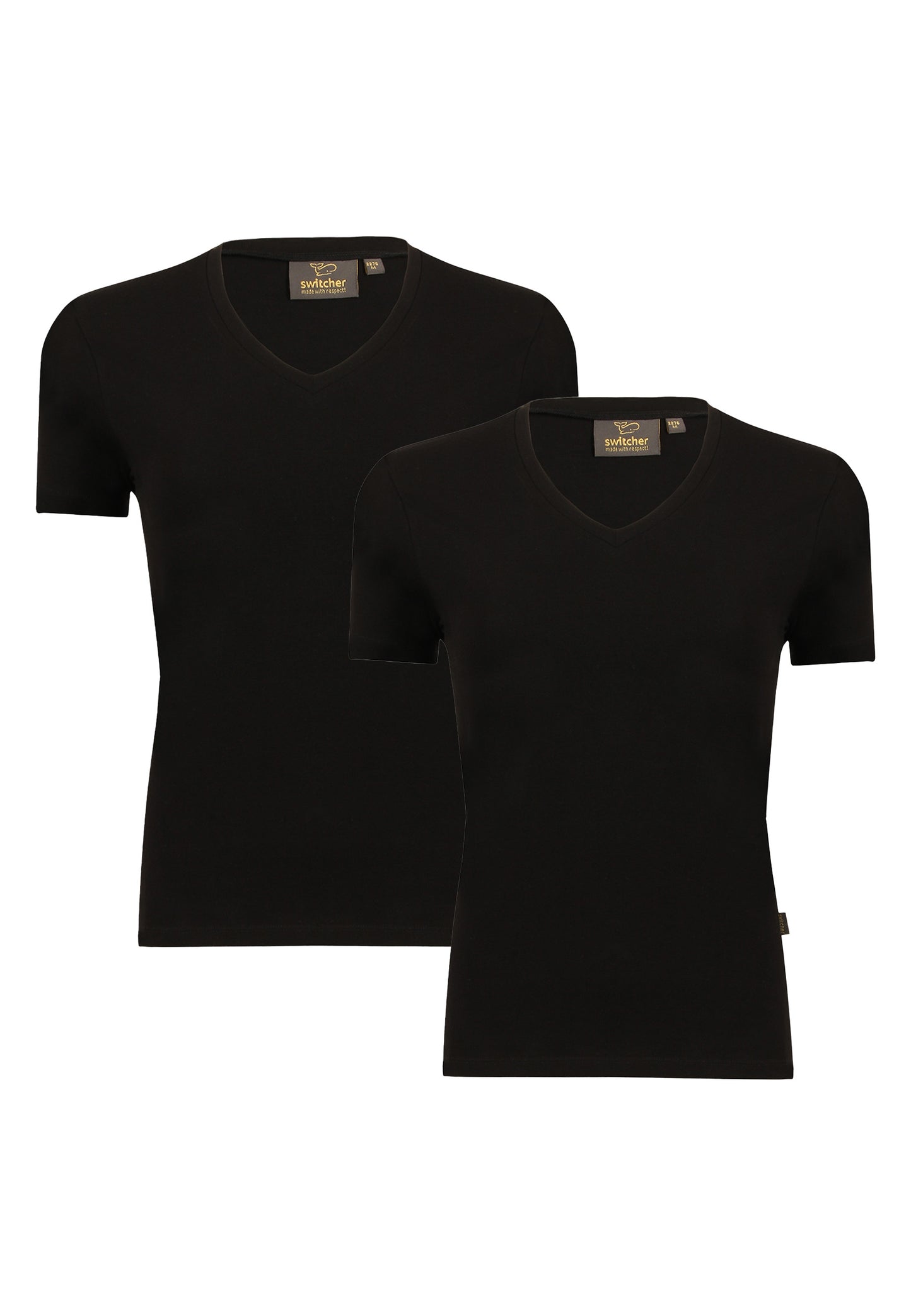 Lot de 2 t-shirts stretch col V Giorgia