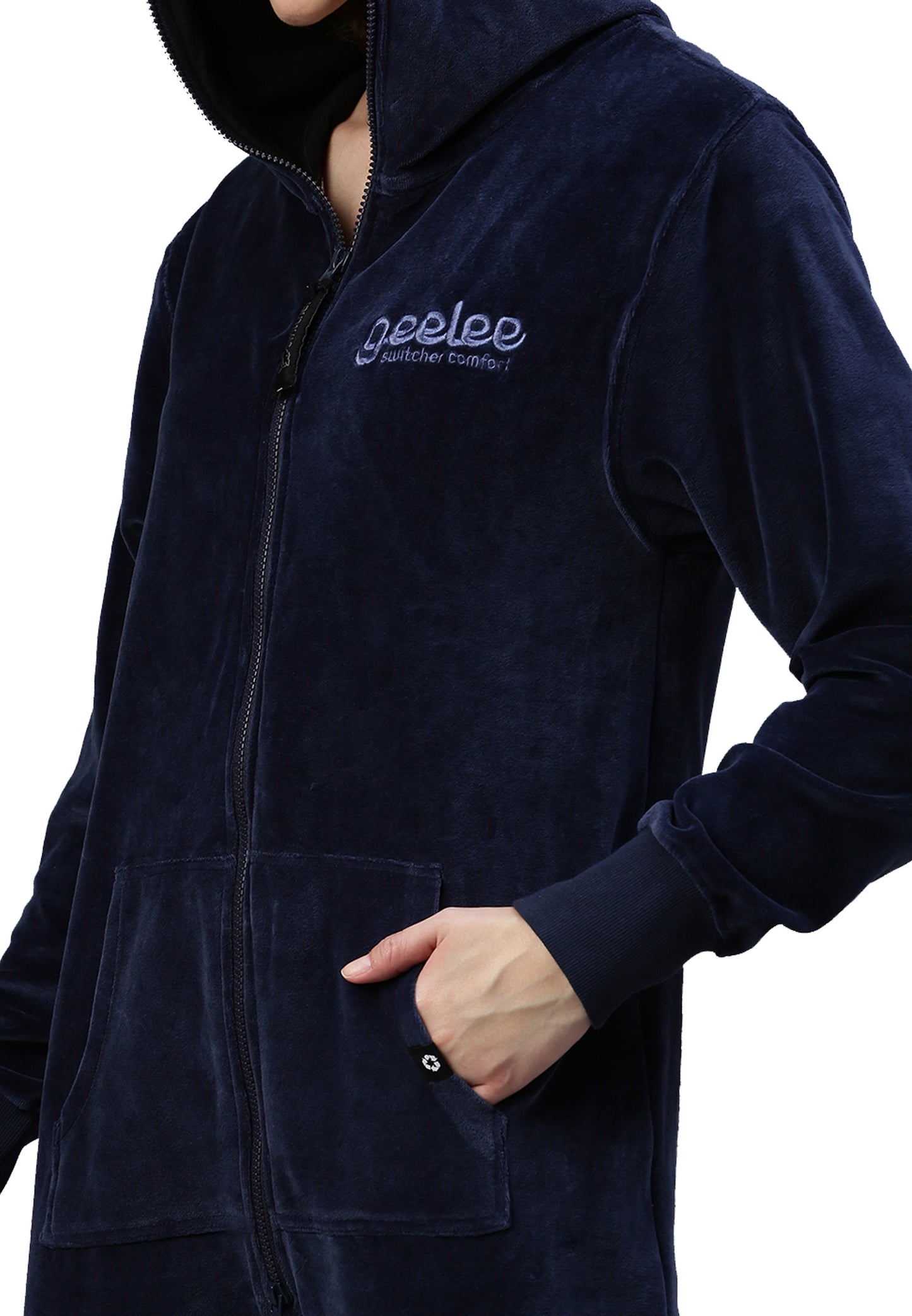 Switcher jumpsuit geeleevelvet color/20 marine