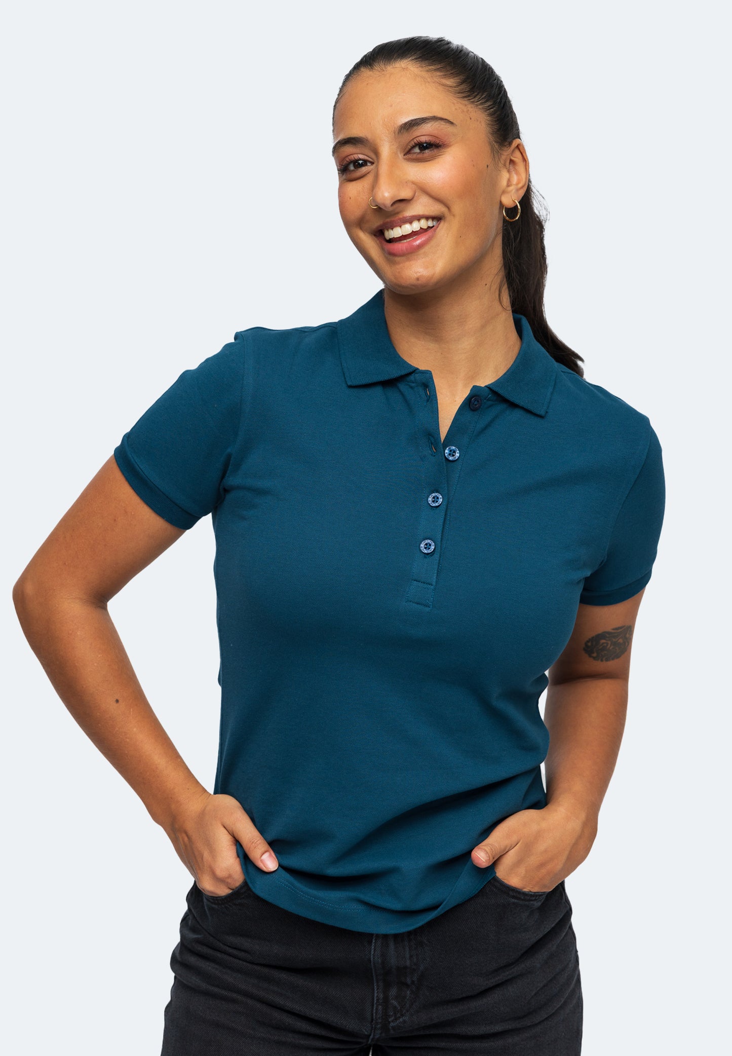 Switcher Lady polo stacy color/245 pétrole