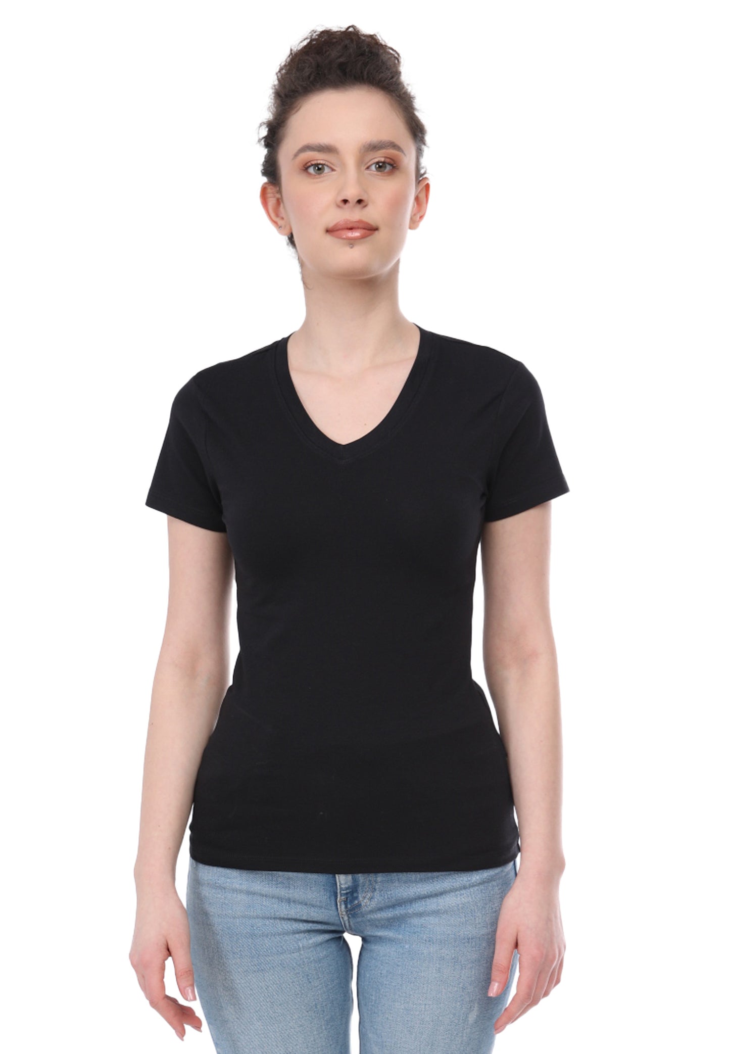Lot de 2 t-shirts stretch col V Giorgia
