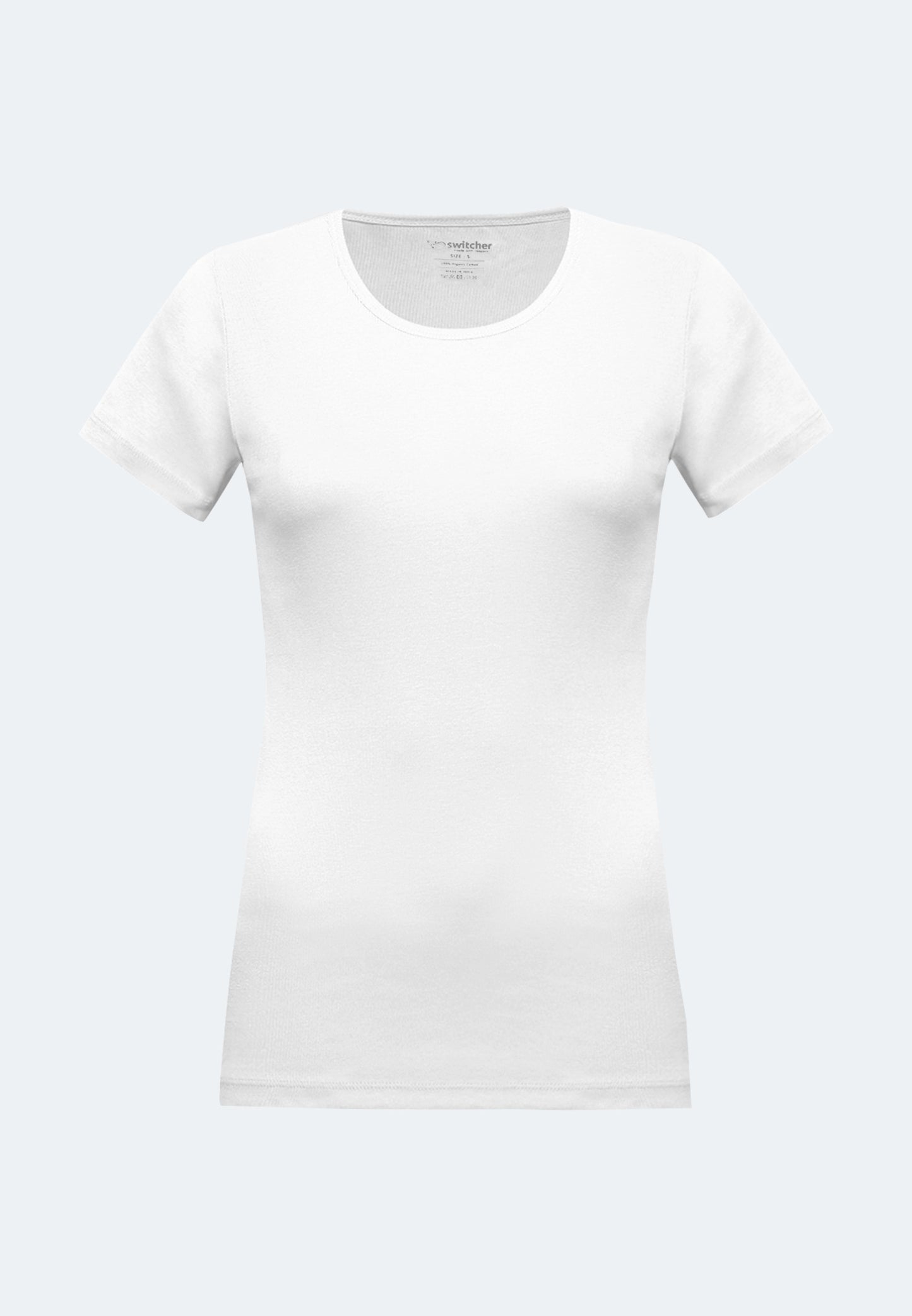 T-shirt côtelé à col rond Sally