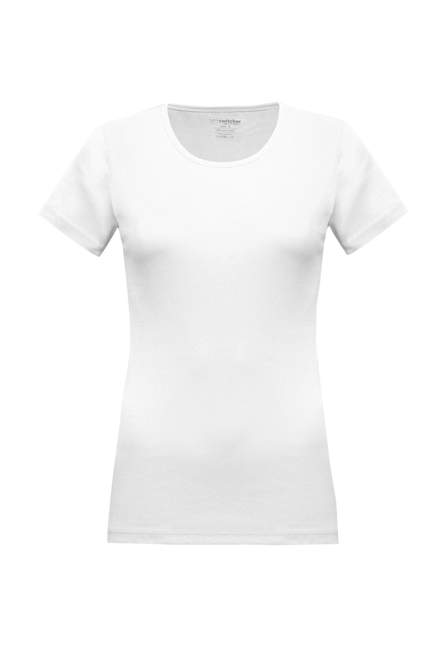 T-shirt côtelé à col rond Sally