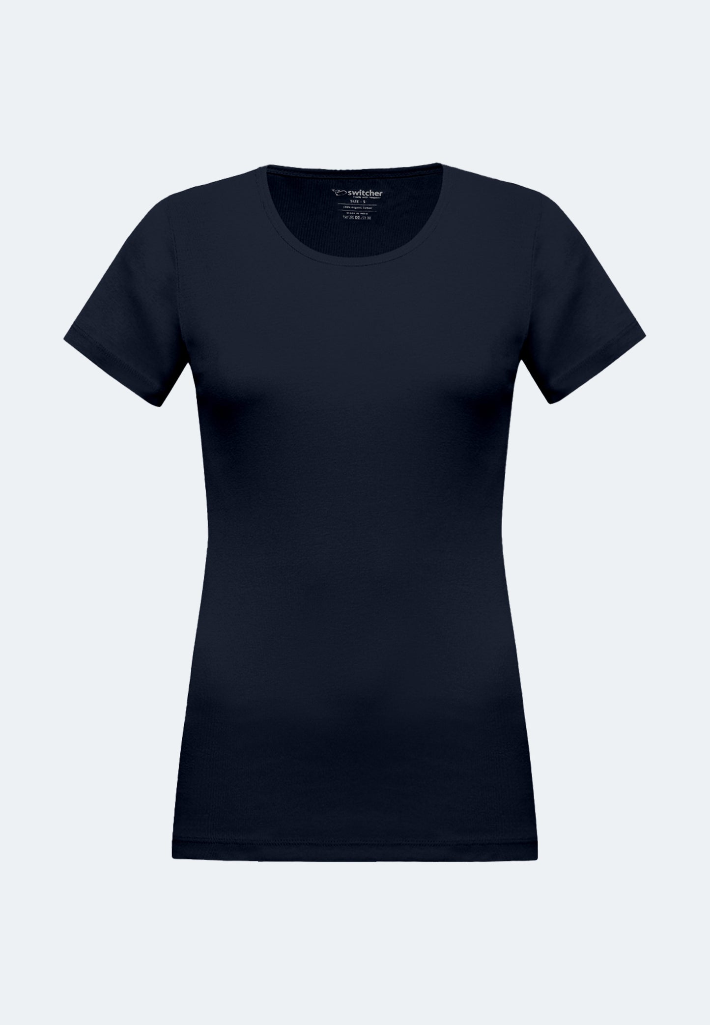 T-shirt côtelé à col rond Sally