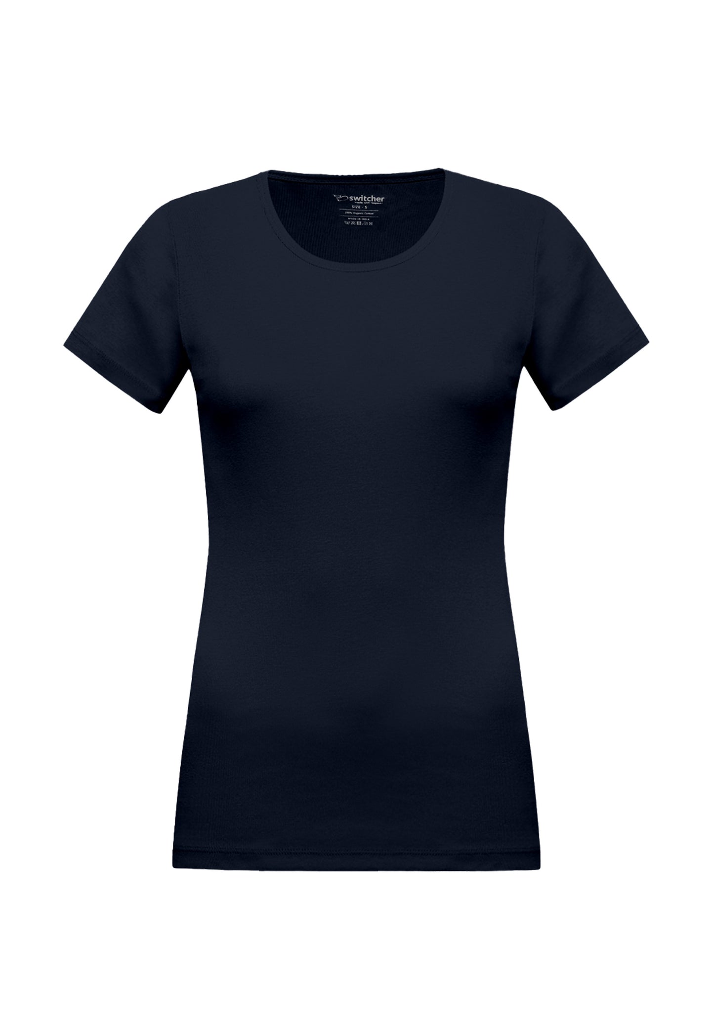 T-shirt côtelé à col rond Sally