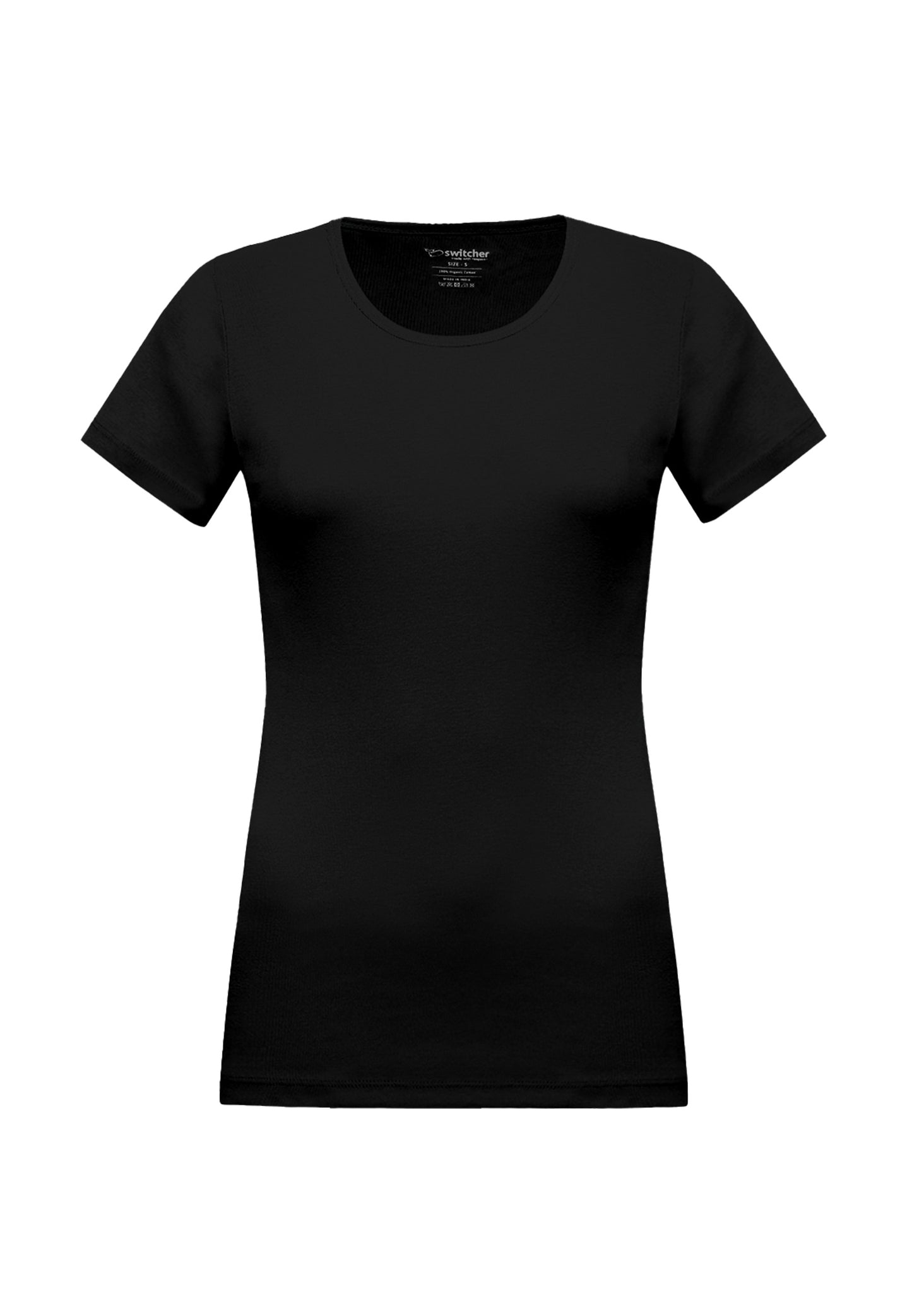 T-shirt côtelé à col rond Sally