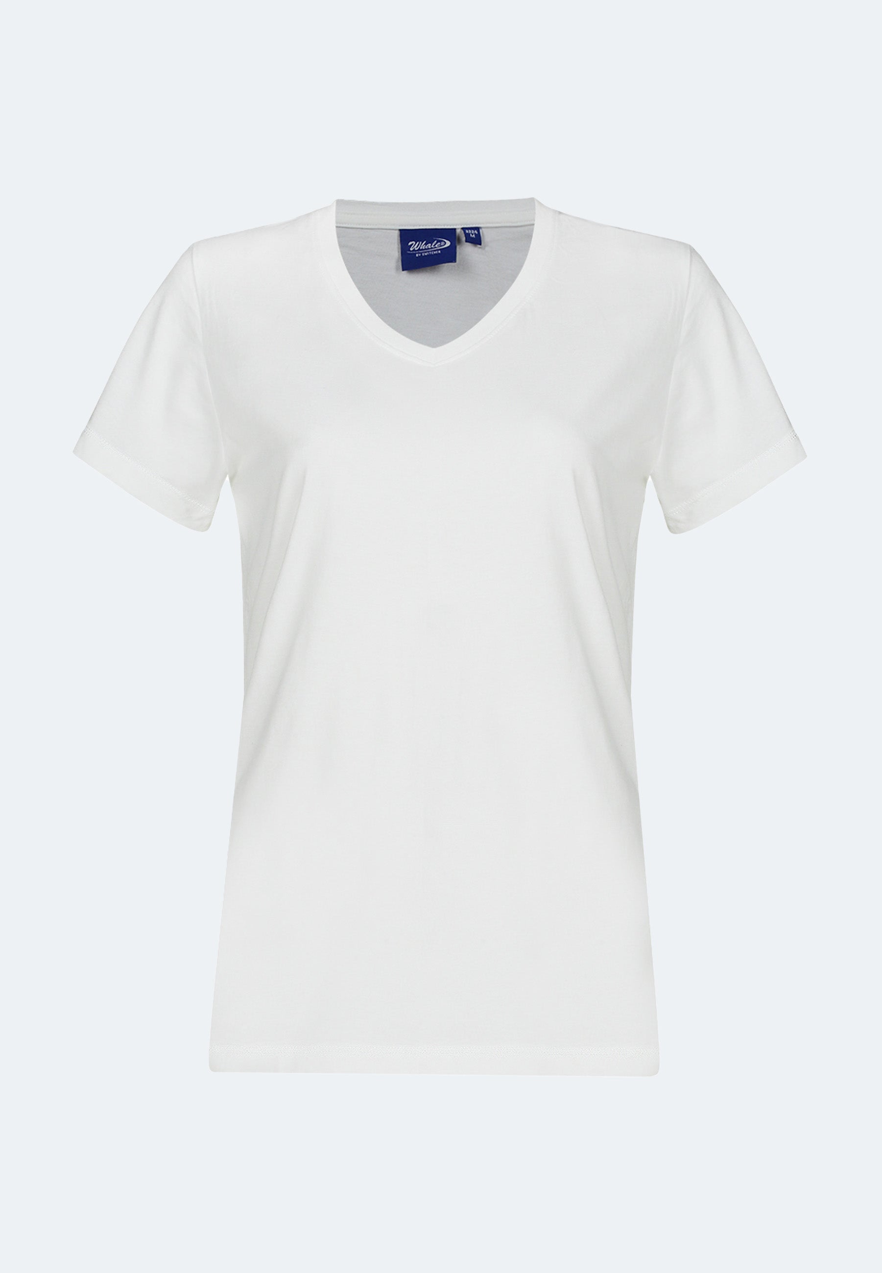 T-shirt femme col V Baleine
