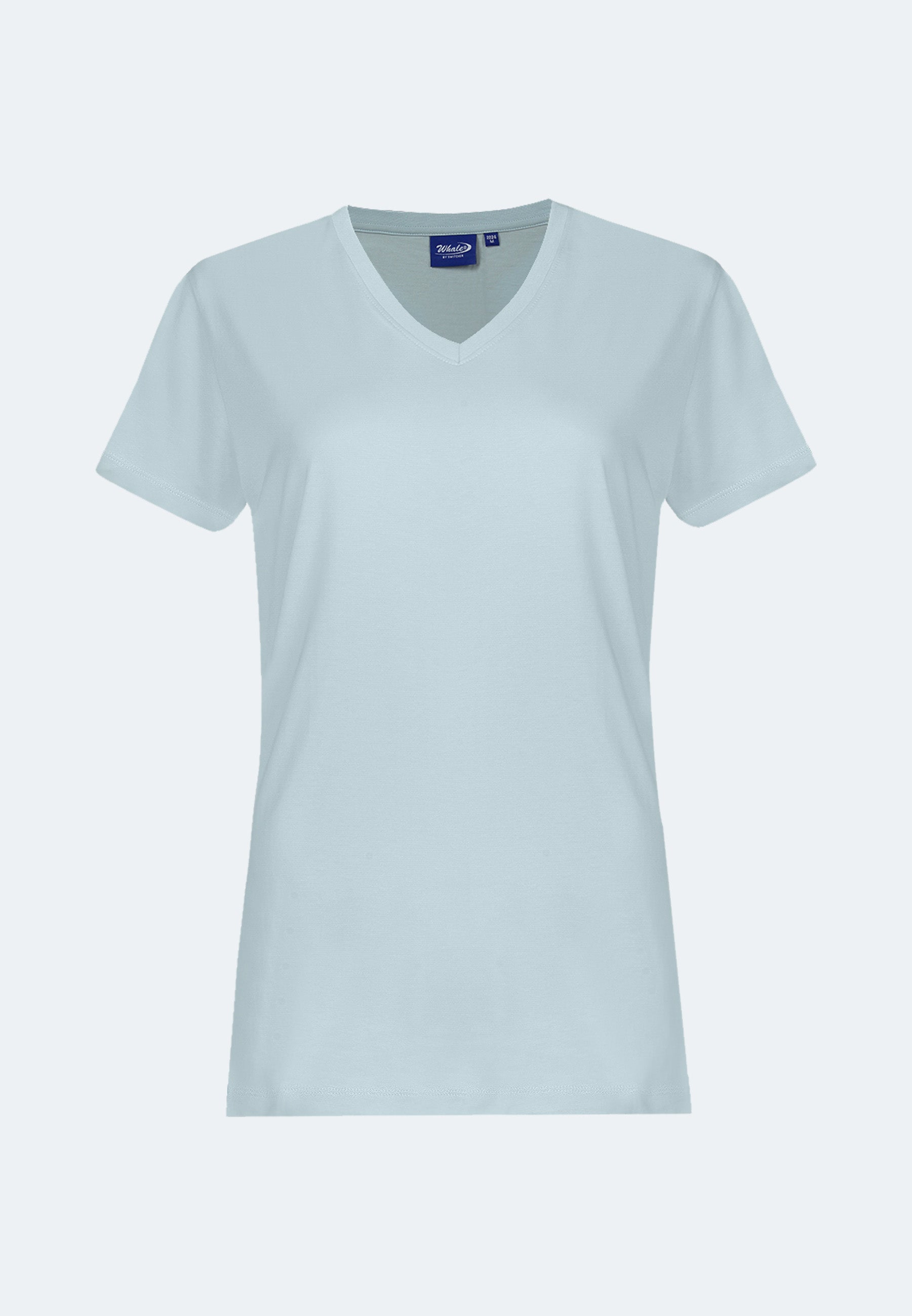 T-shirt femme col V Baleine