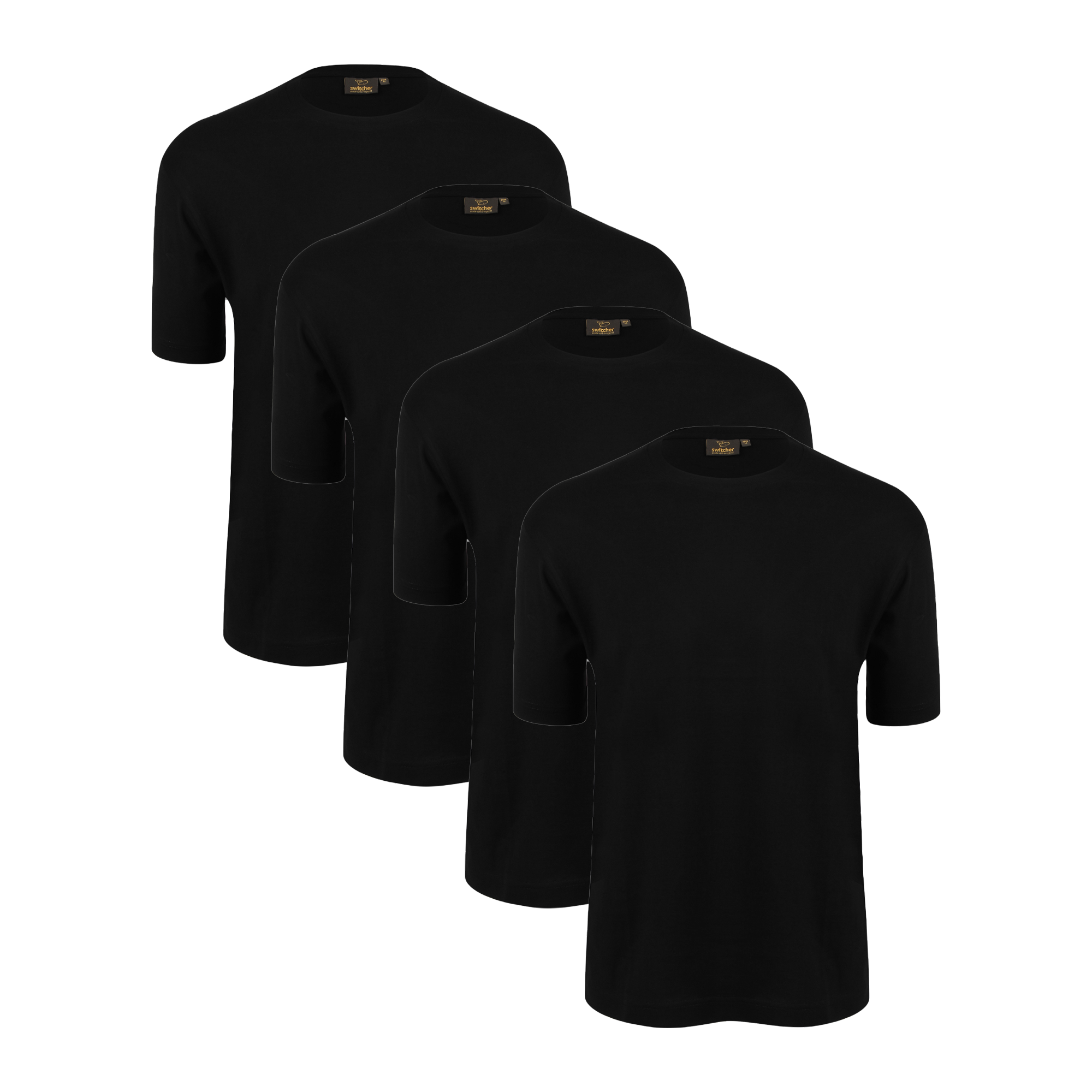 Pack de 4 T-shirts classiques Noir Bob 2001