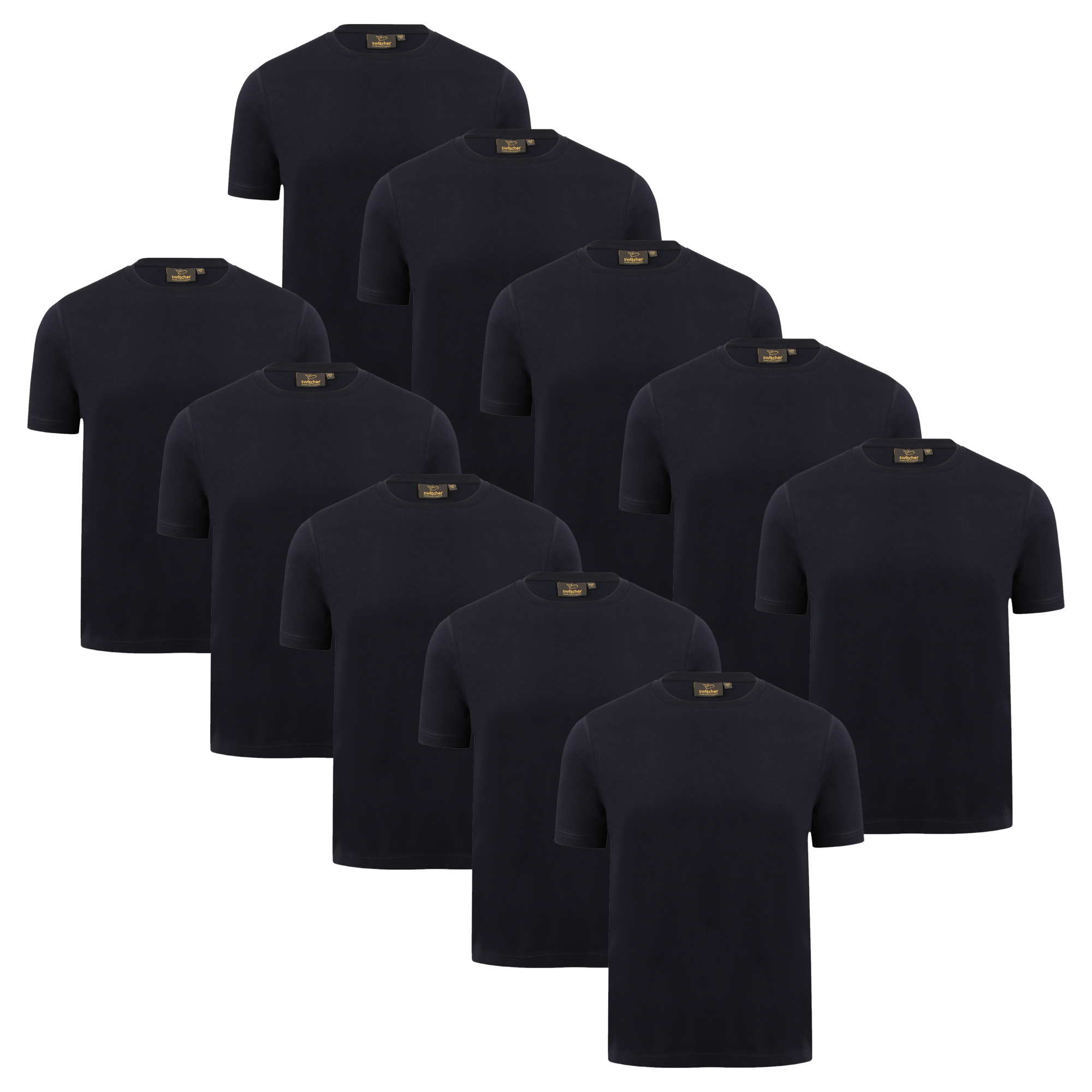 Pack de 9 T-shirts Regular Marine BobII 2018