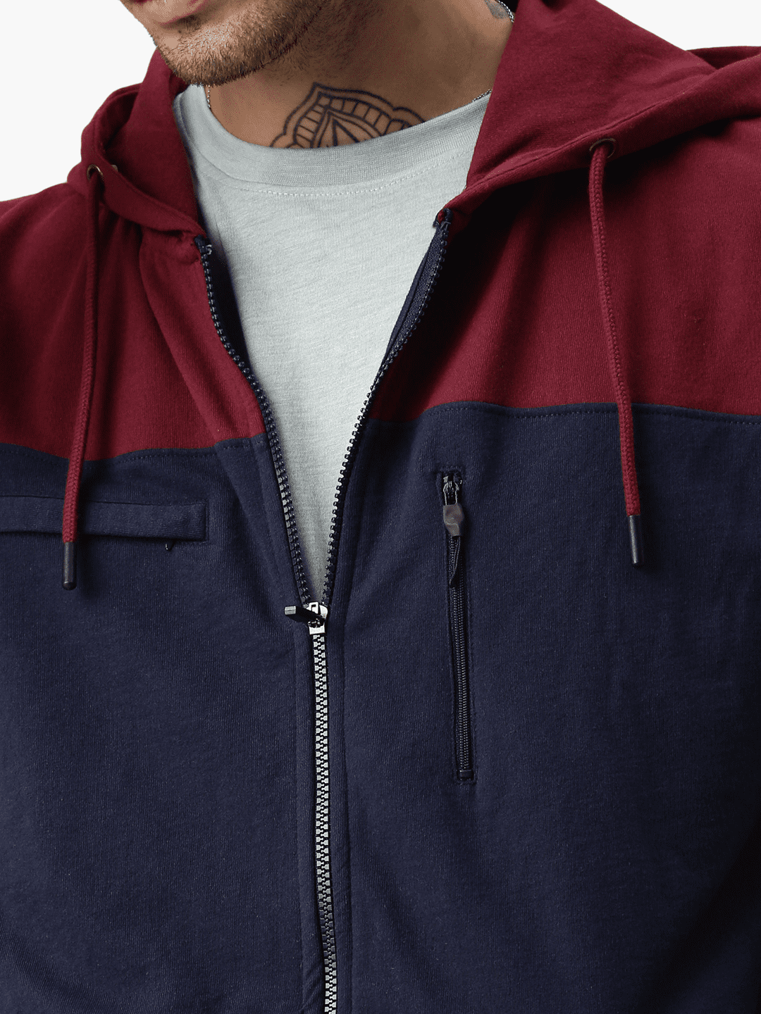 Sweat à capuche zippé moleson color/183 flame