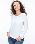 Femmes-T-shirt en coton-stretch-manches longues-Angelite-Switcher