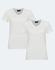 Lot de 2 t-shirts stretch col V Giorgia
