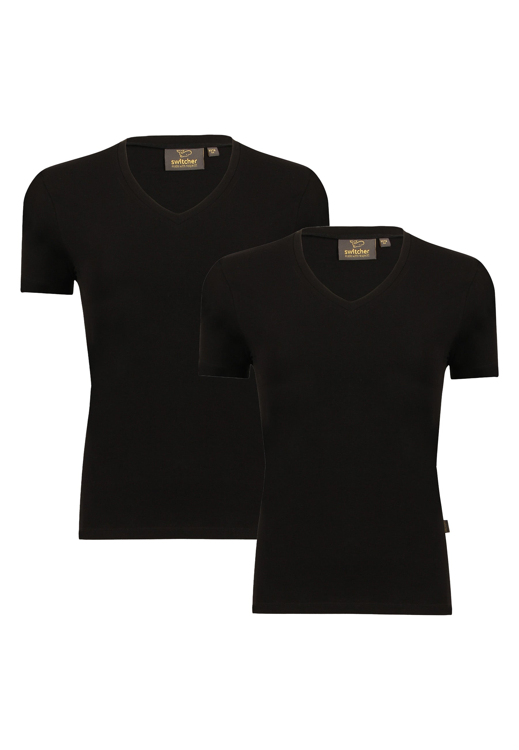Lot de 2 t-shirts stretch col V Giorgia