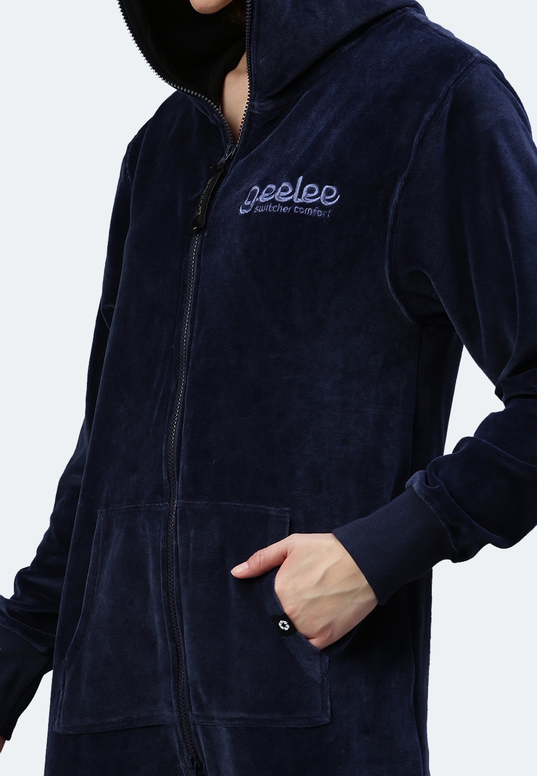 Switcher jumpsuit geeleevelvet color/20 marine
