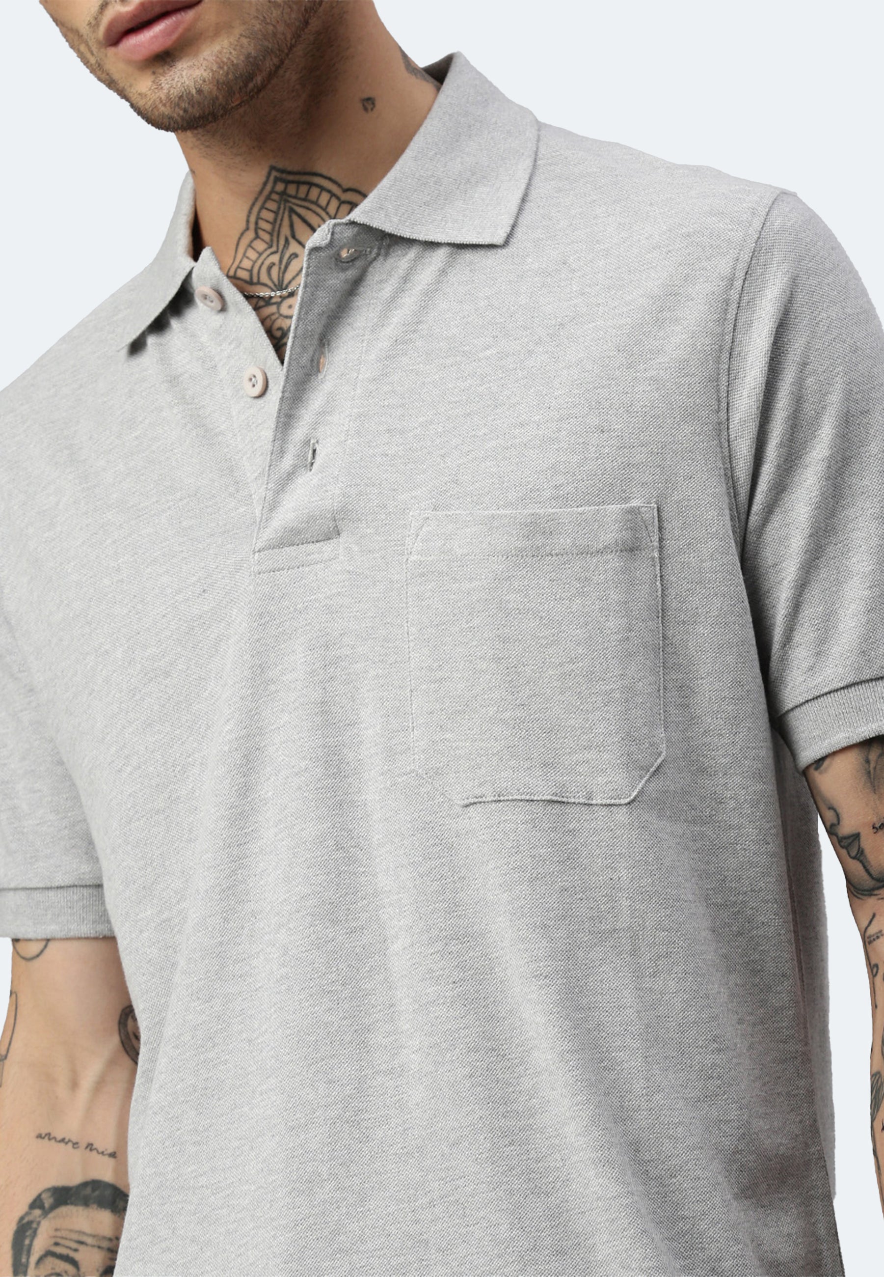 Switcher pocket polo whale color/gris chine