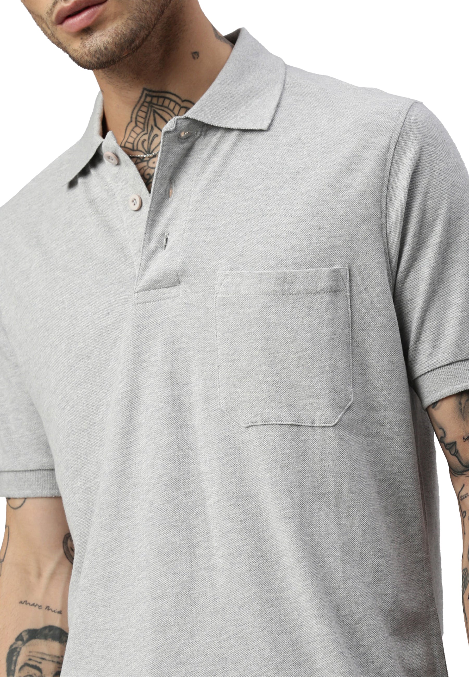 Switcher pocket polo whale color/gris chine