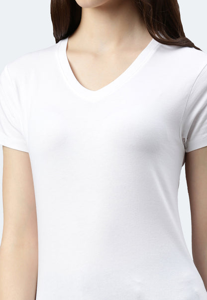 Lot de 2 t-shirts stretch col V Giorgia