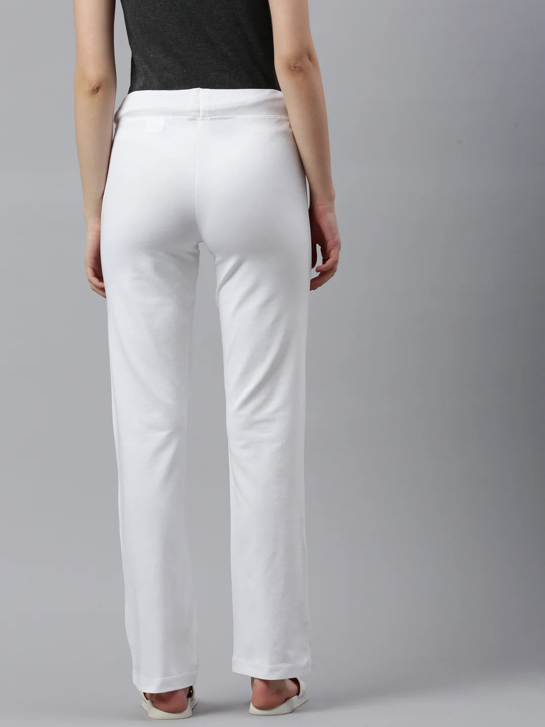Pantalon de survêtement en coton biologique Candice Femme Blanc Dos