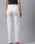 Pantalon de survêtement en coton biologique Candice Femme Blanc Dos