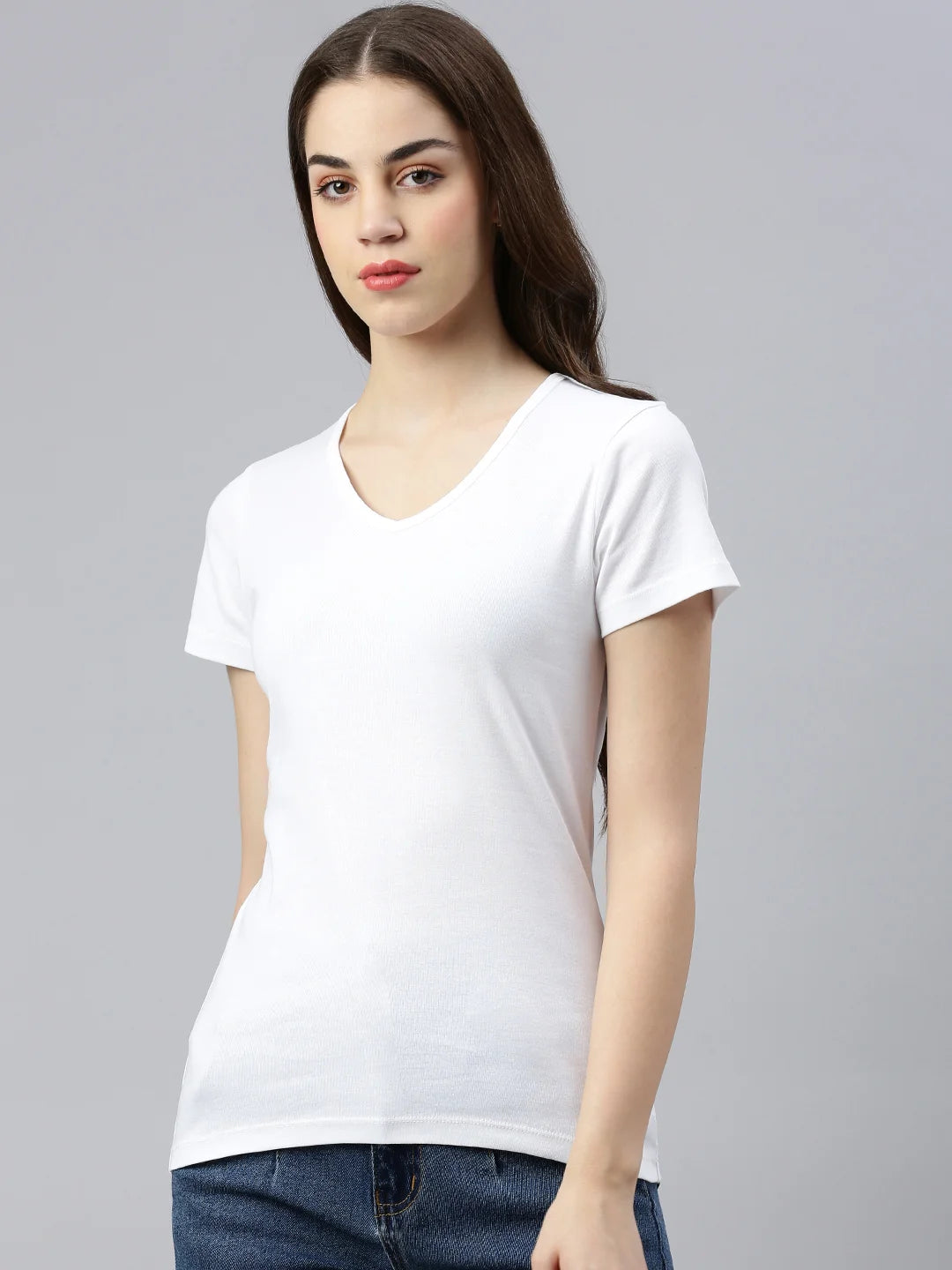 t-shirt-t-shirt en coton-col-v-blanc-avant-switcher