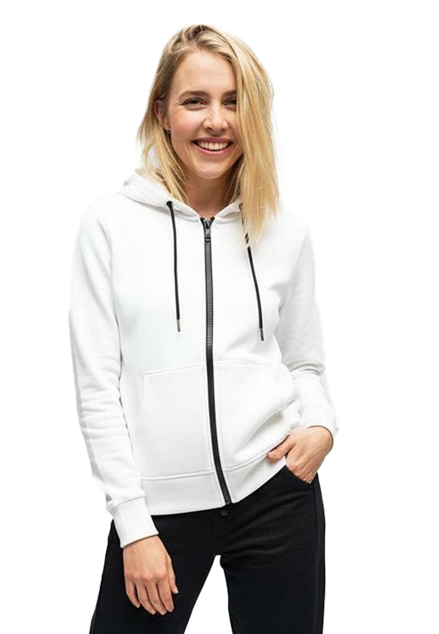 Sweat-shirt à capuche Lady arizona color/1 blanc