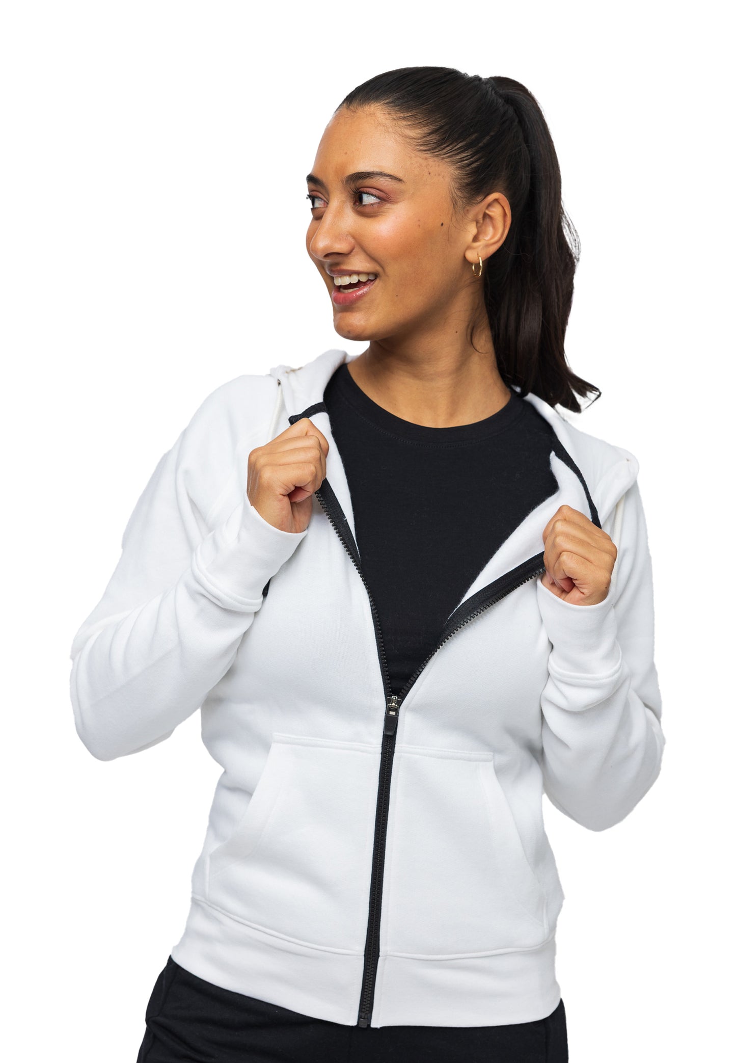 Sweat-shirt à capuche Lady arizona color/1 blanc