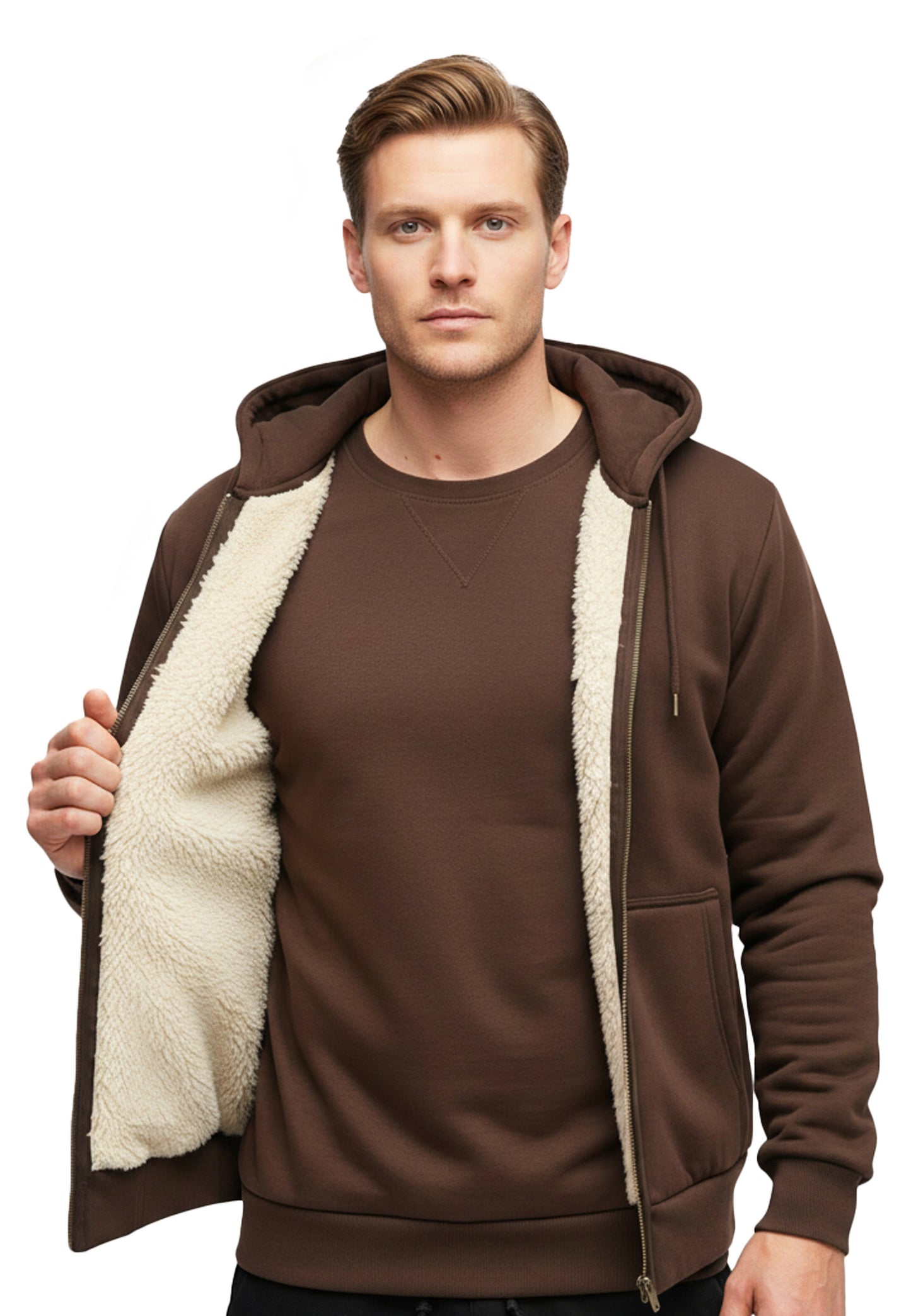 Switcher Sherpa Hoodie verbier color/680 cafe