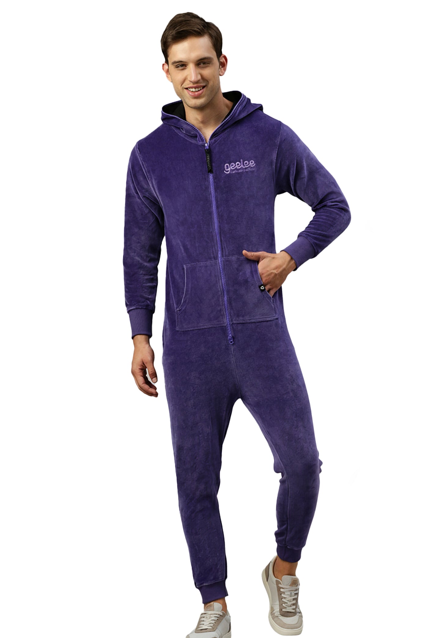 Switcher jumpsuit geeleevelvet color/734 violine