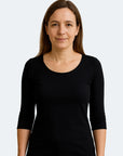 Yasmin T-shirt basique femme manches 3/4