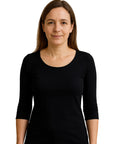 Yasmin T-shirt basique femme manches 3/4