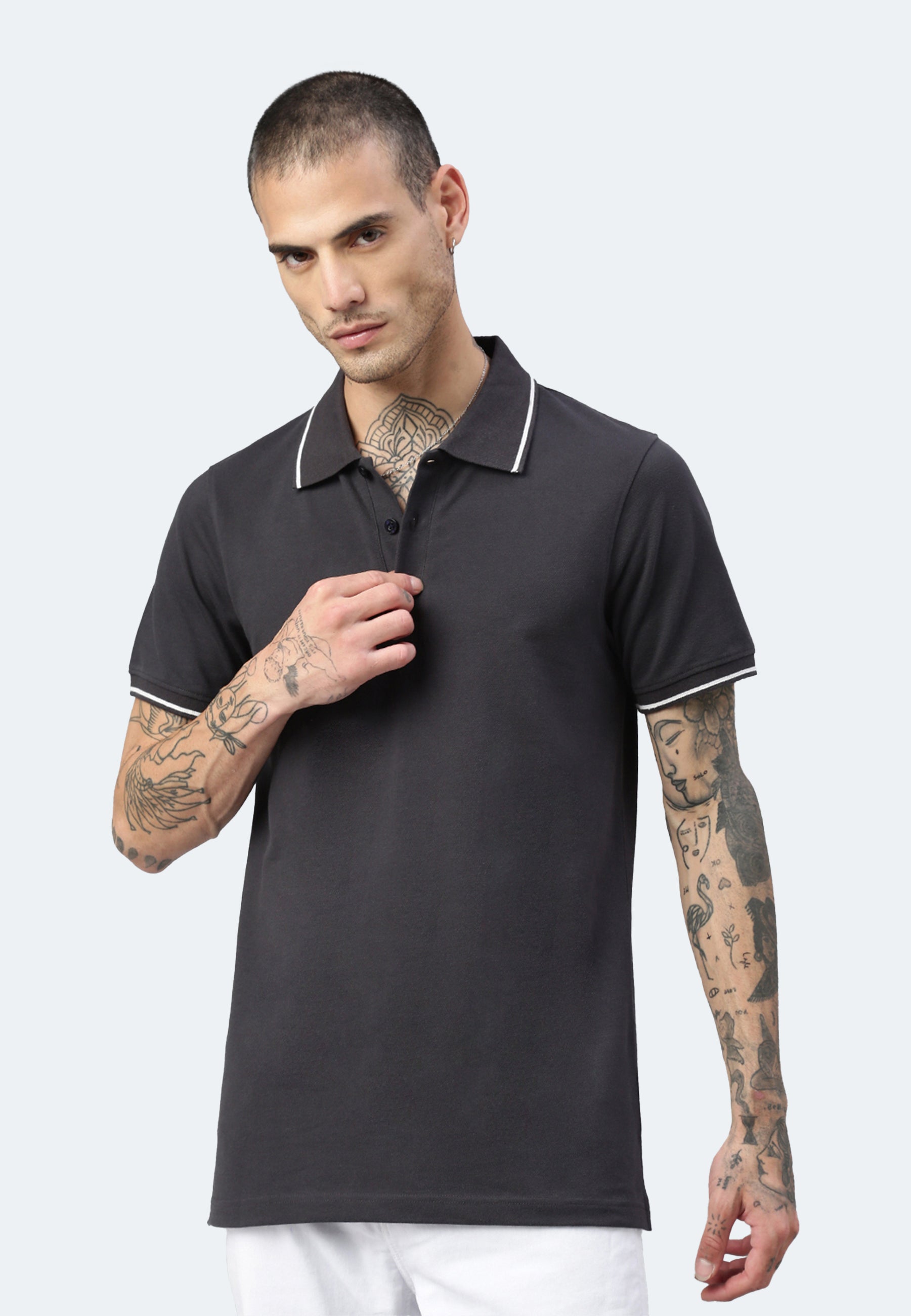 Polo contrasté avec élasthanne Ben
