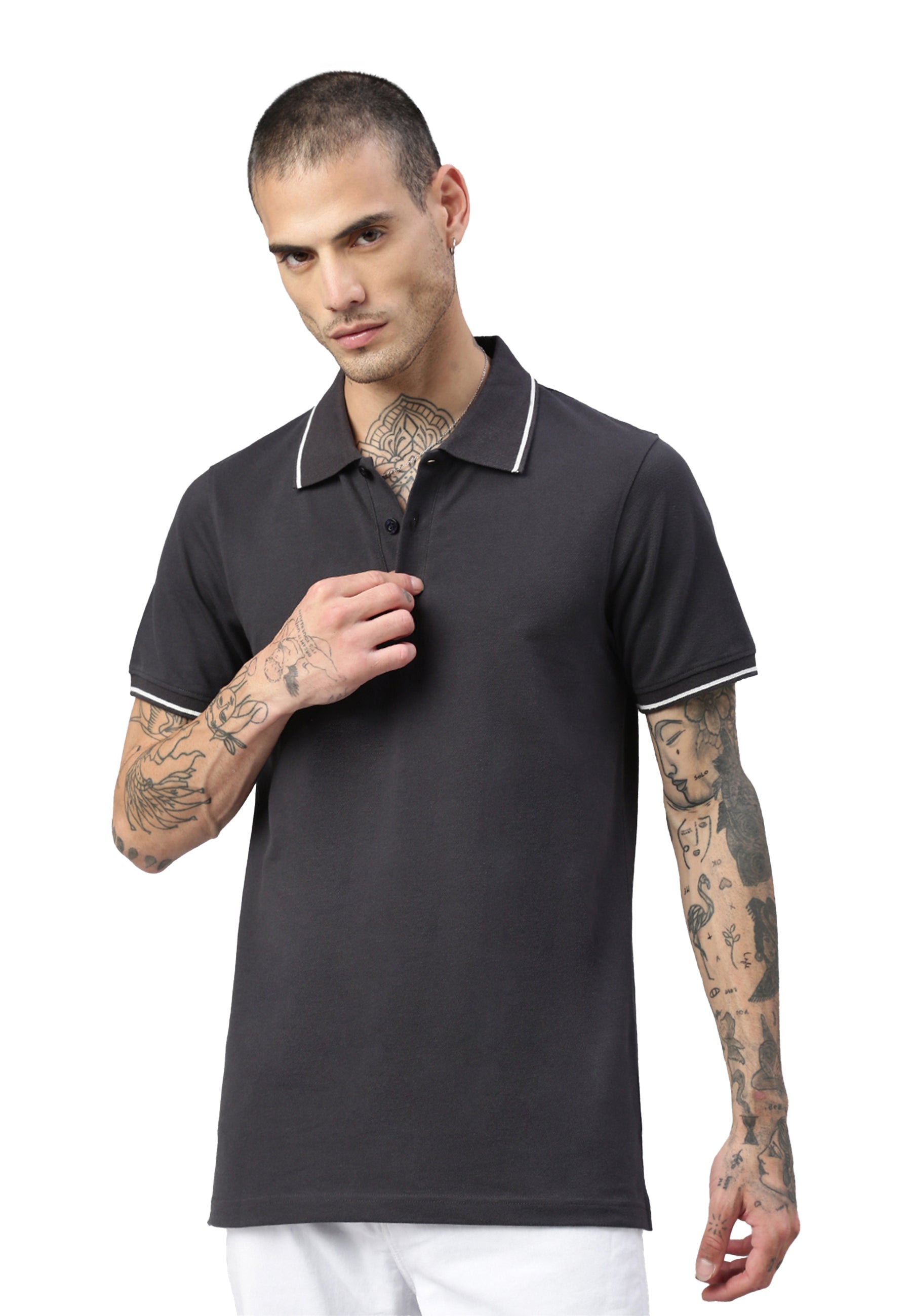 Polo contrasté avec élasthanne Ben