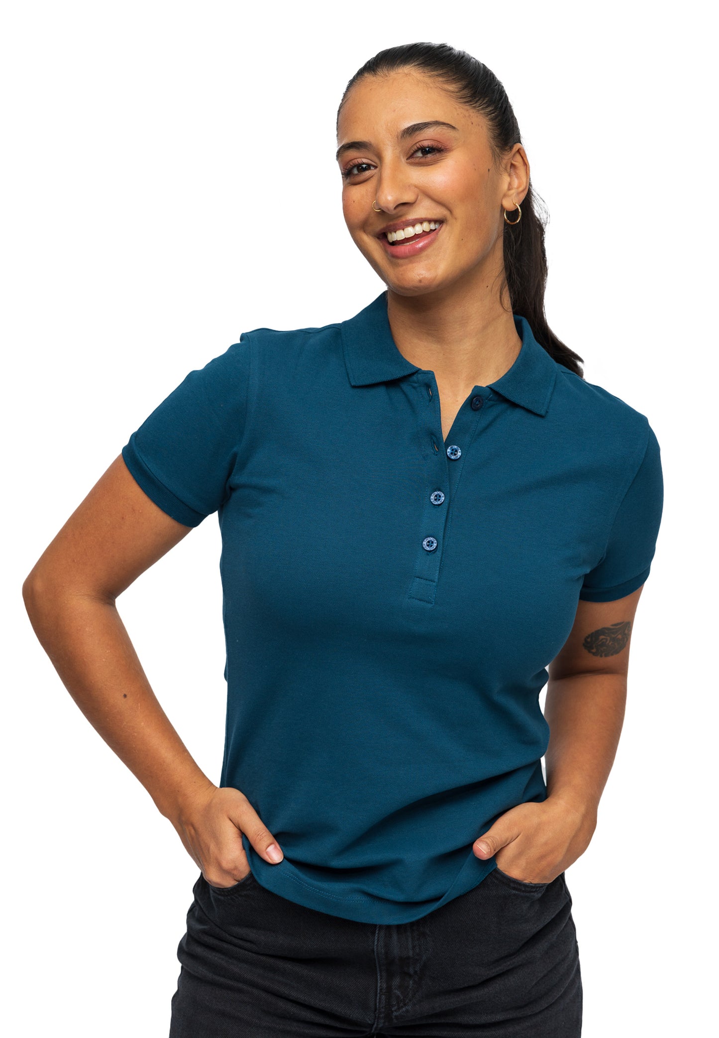 Switcher Lady polo stacy color/245 pétrole