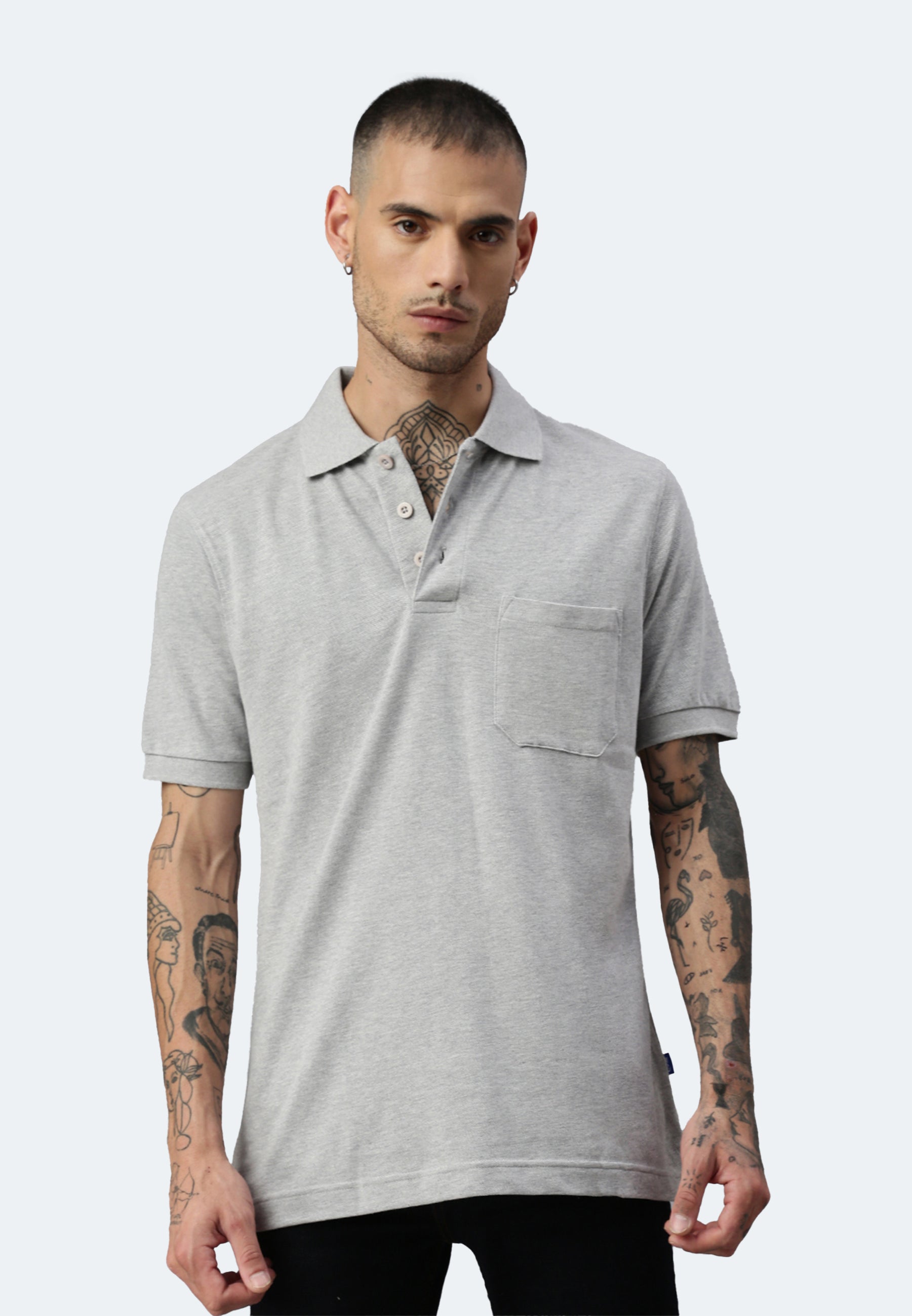 Switcher pocket polo whale color/gris chine