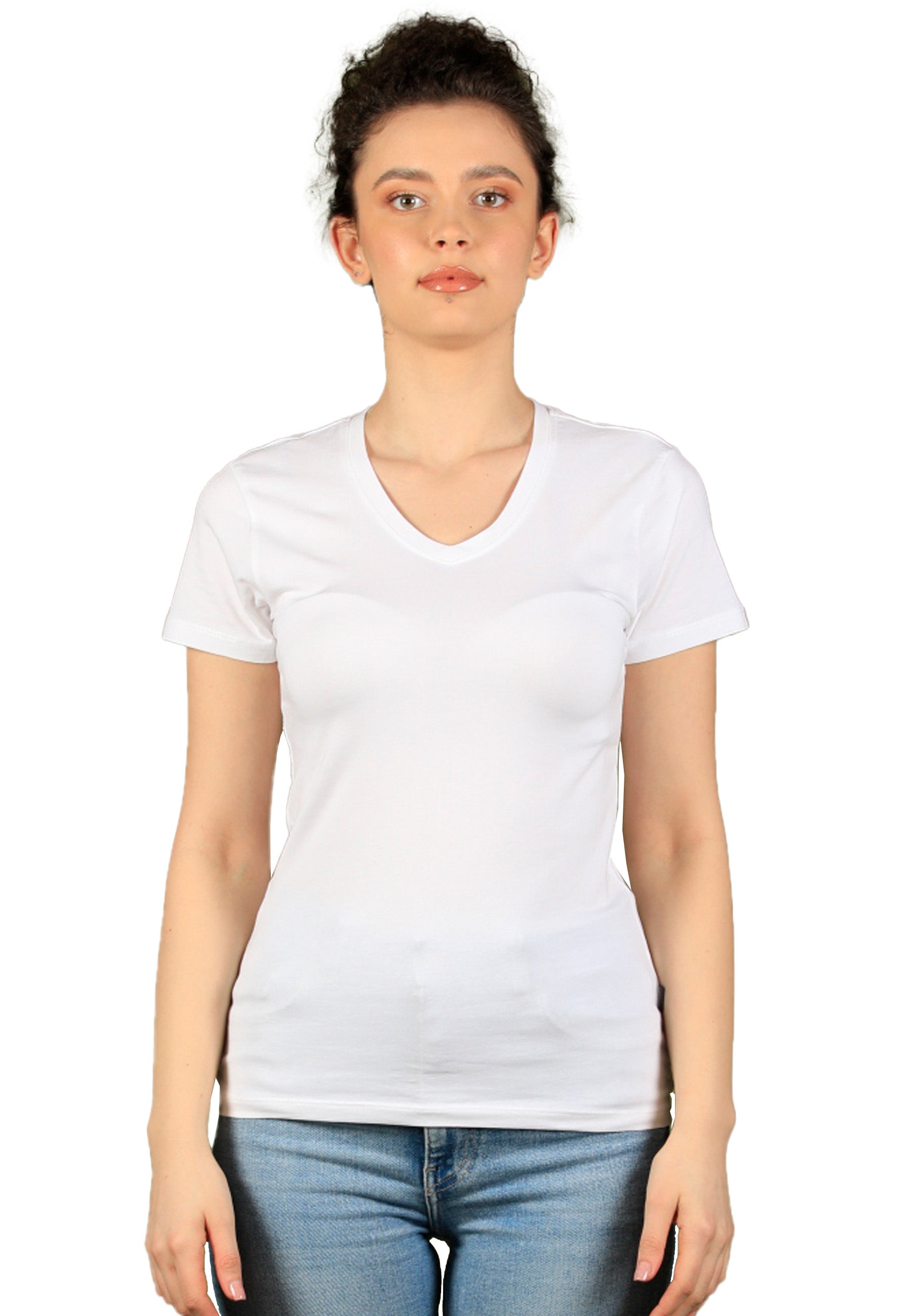 Lot de 2 t-shirts stretch col V Giorgia