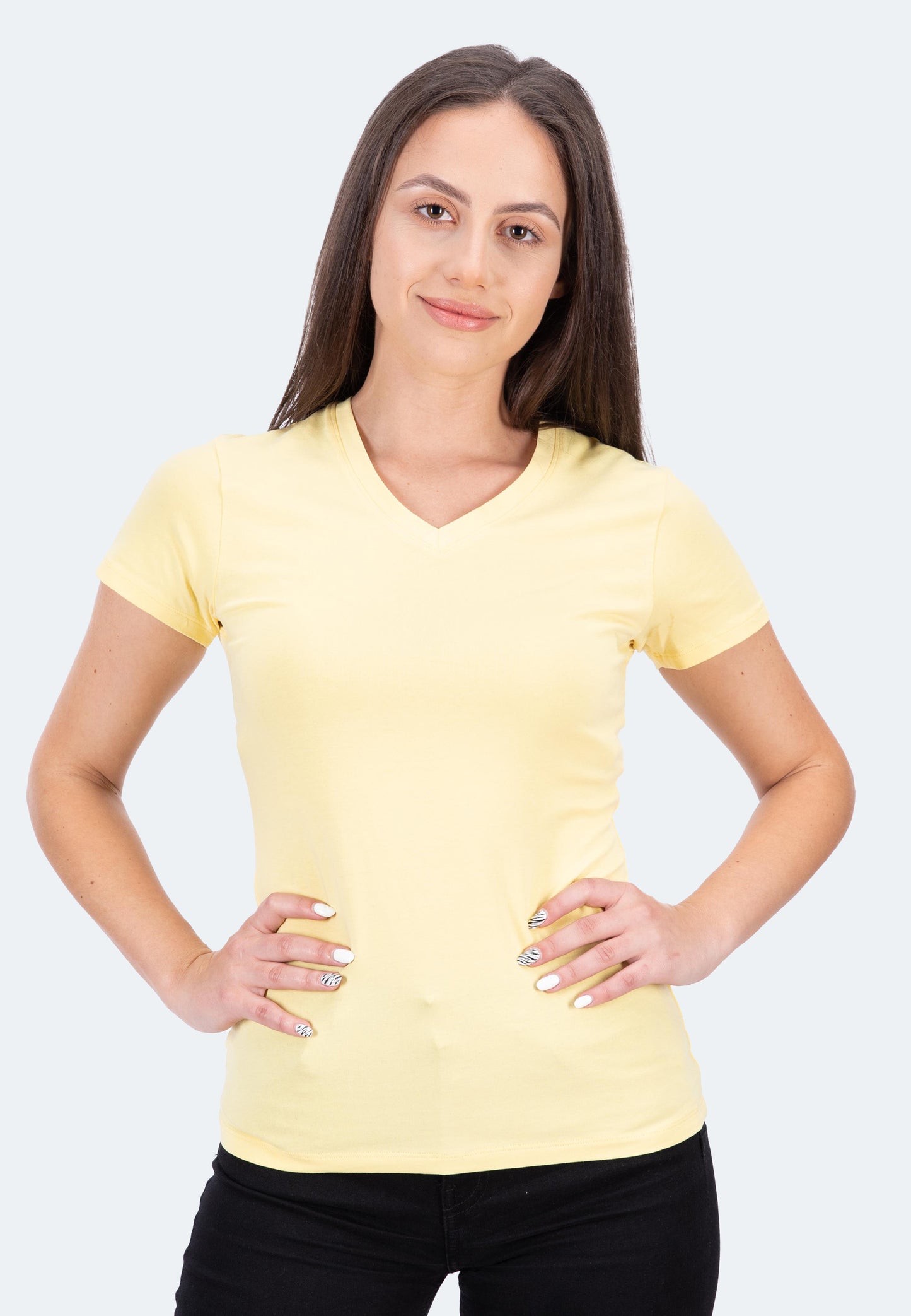 T-shirt stretch col V Giorgia