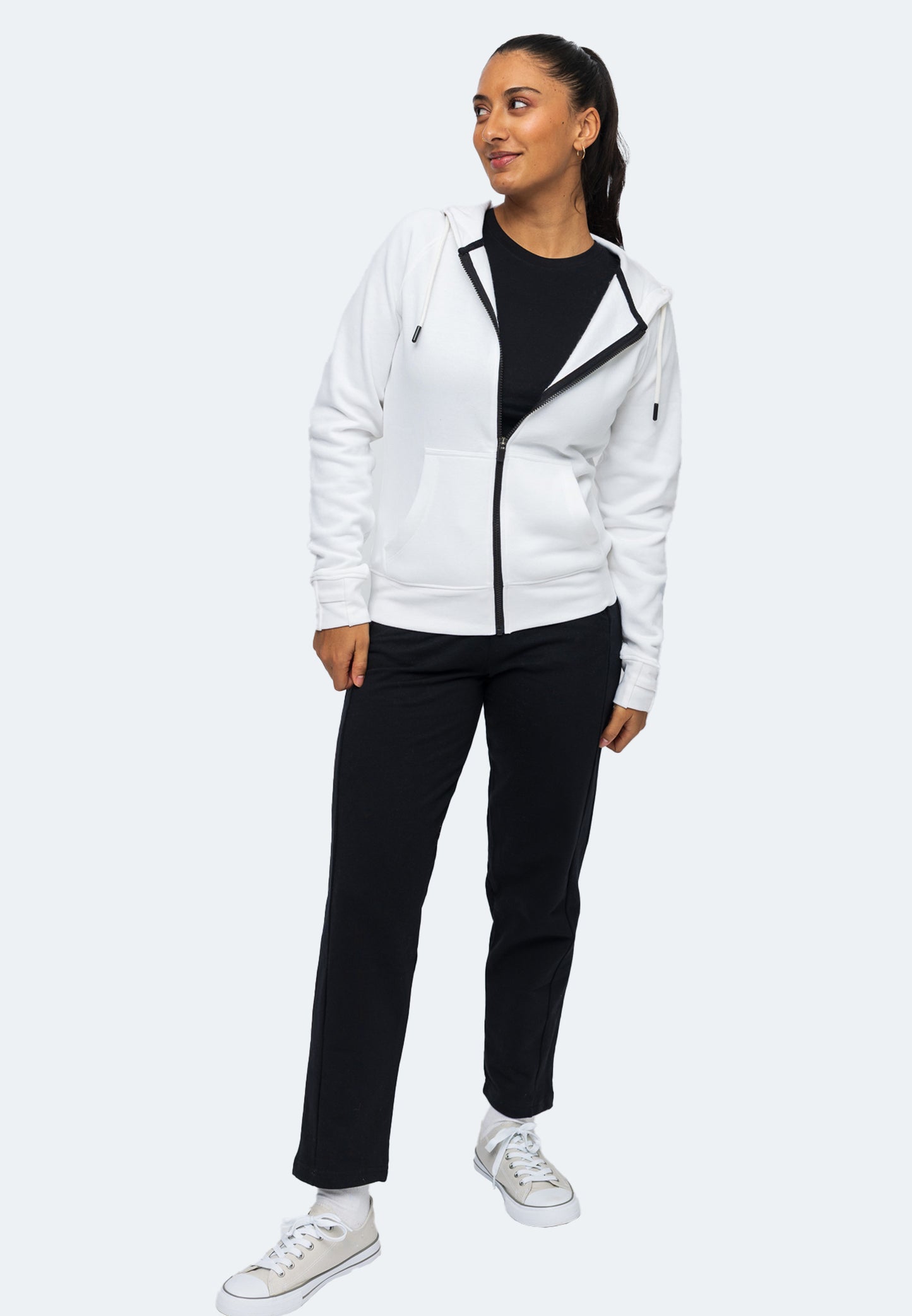 Sweat-shirt à capuche Lady arizona color/1 blanc