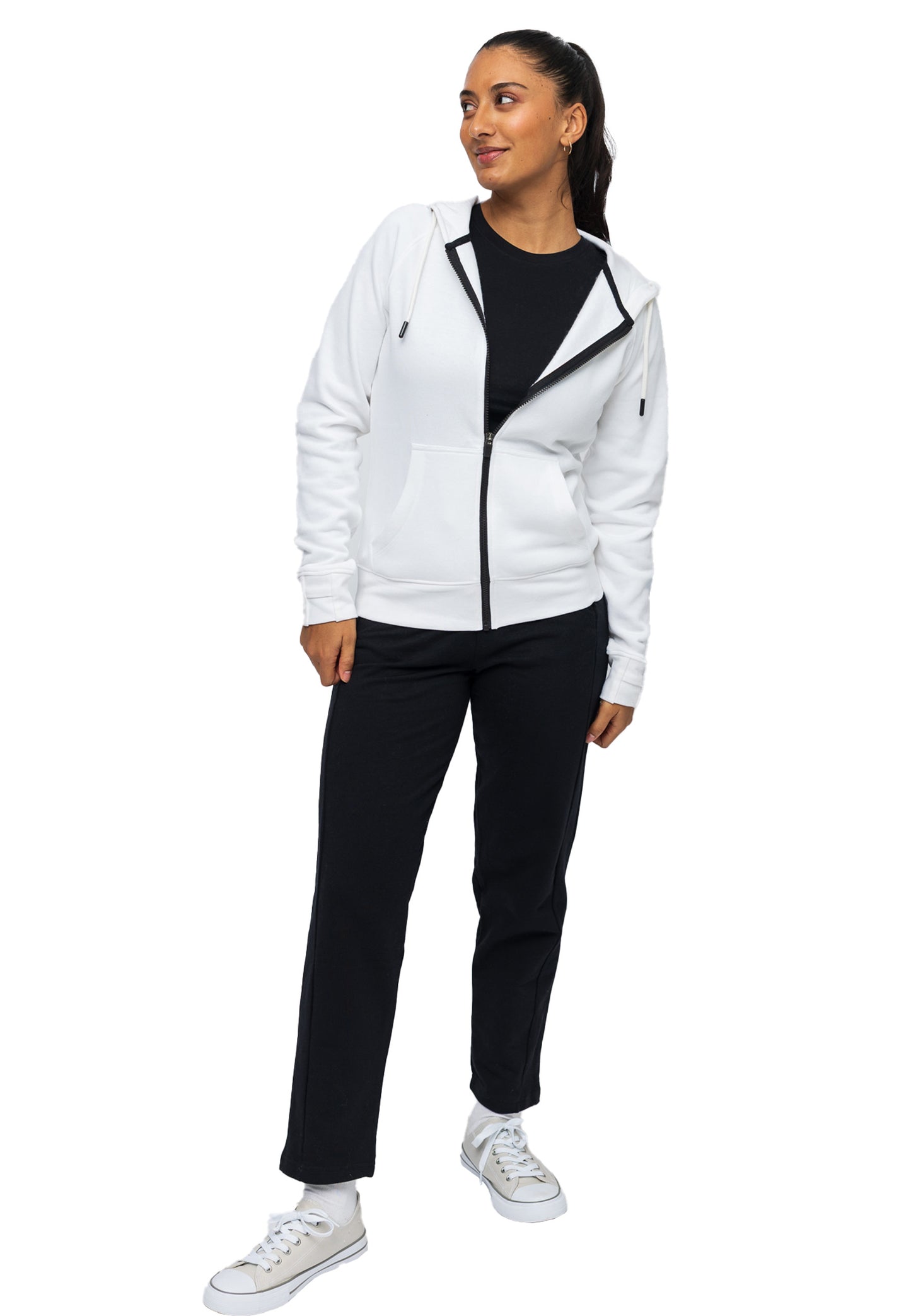 Sweat-shirt à capuche Lady arizona color/1 blanc