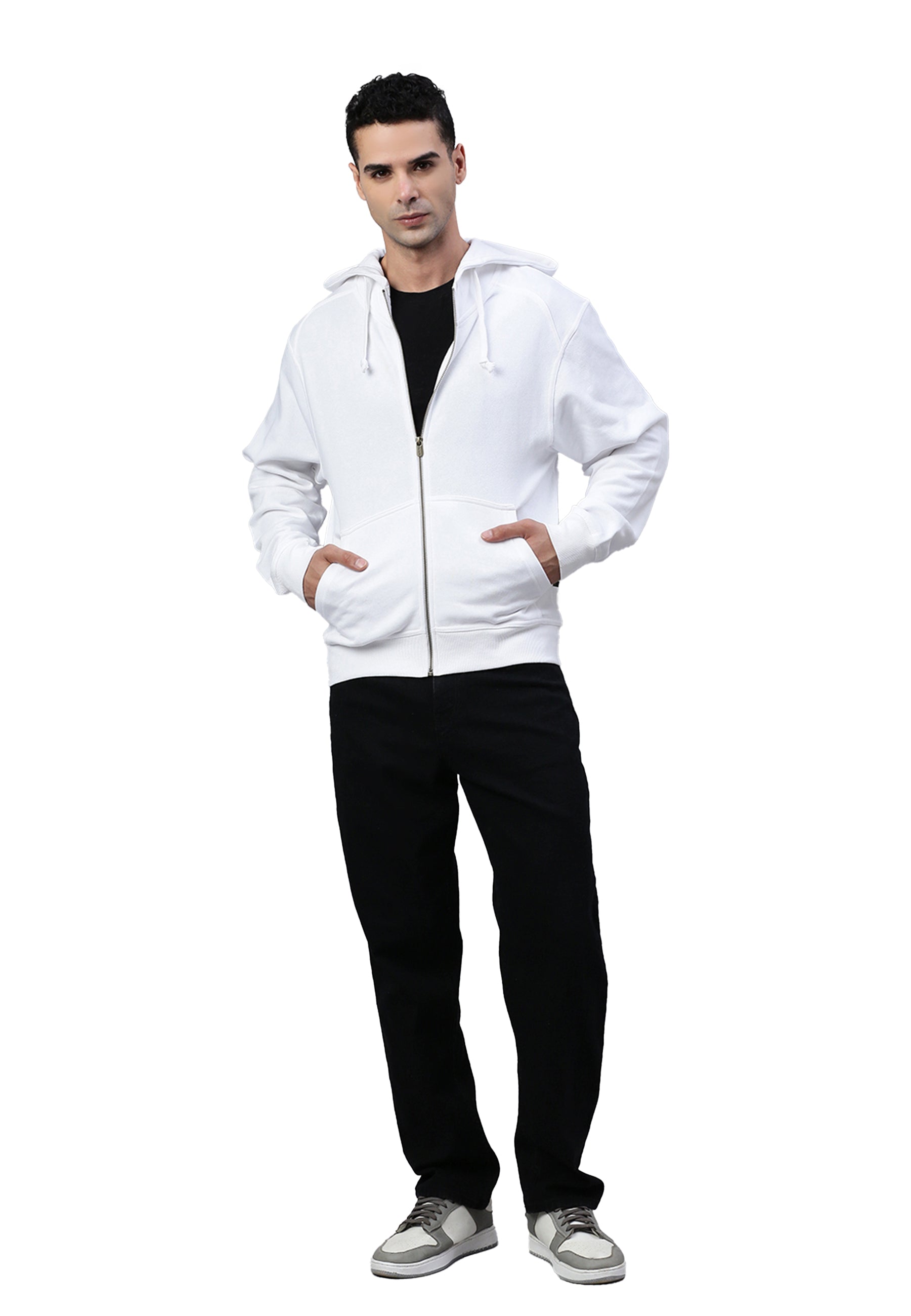 Sweat à capuche zippé Switcher hommes miami color/blanc