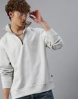 Sweat-shirt Oslo en coton polyester haut de gamme à fermeture éclair marine pour homme