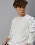 Sweat-shirt Stockholm en coton et polyester Kasak pour homme Blanc Front