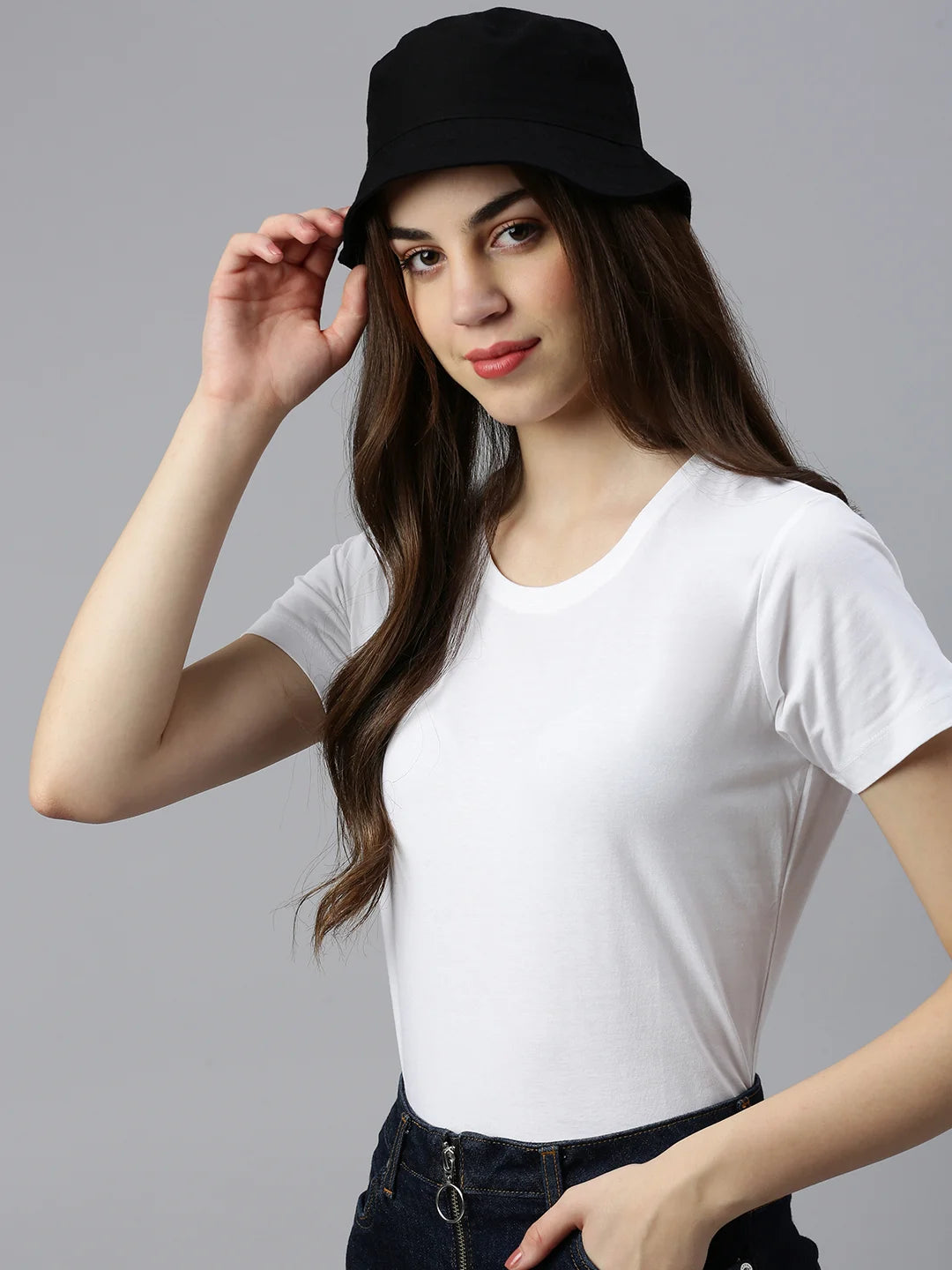 T-shirt femme col rond-blanc-switcher