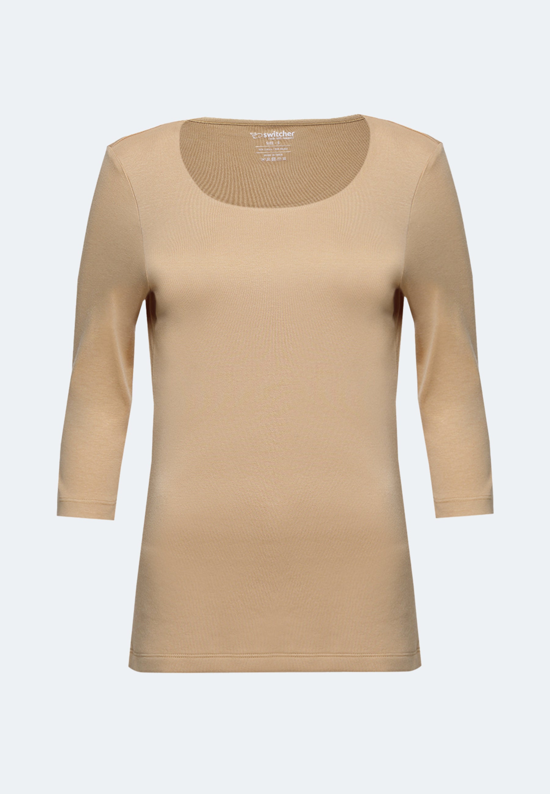 Yasmin T-shirt basique femme manches 3/4