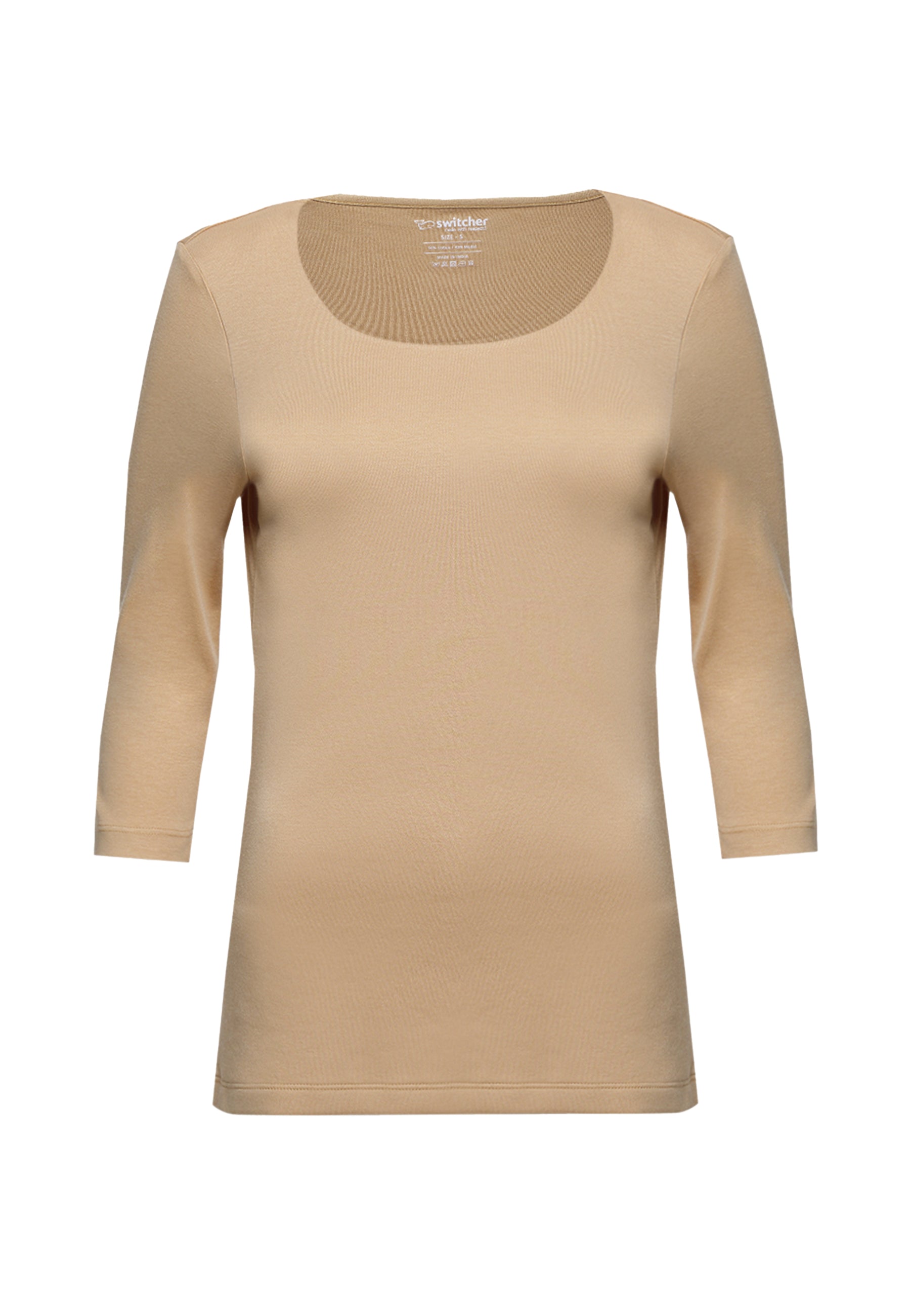 Yasmin T-shirt basique femme manches 3/4