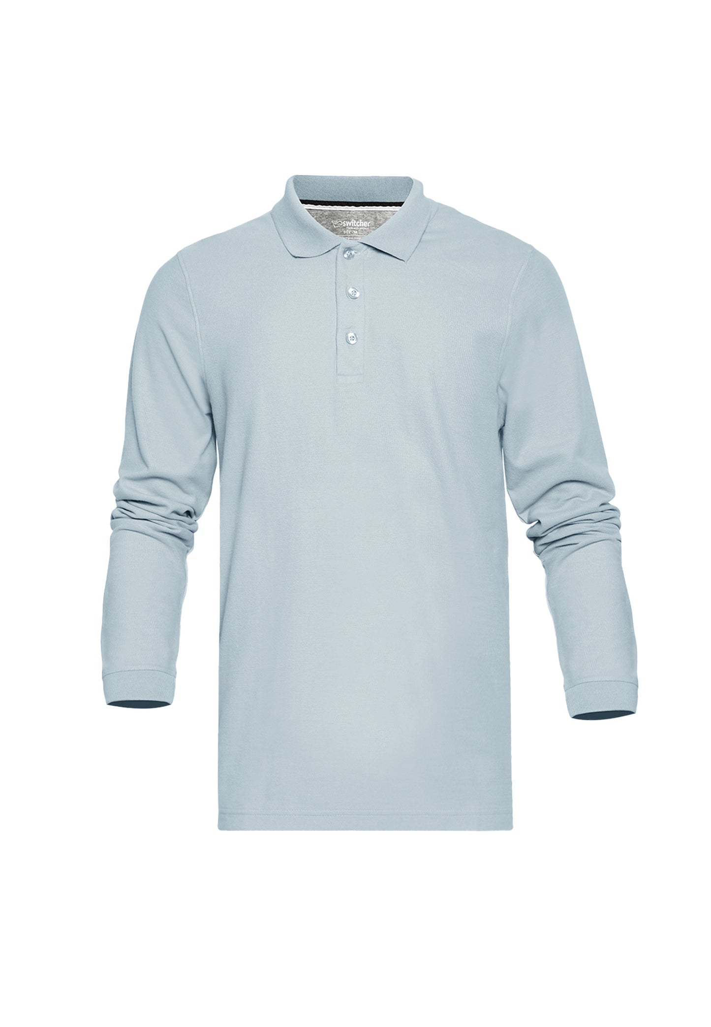 Polo piqué en coton bio à manches longues Erik